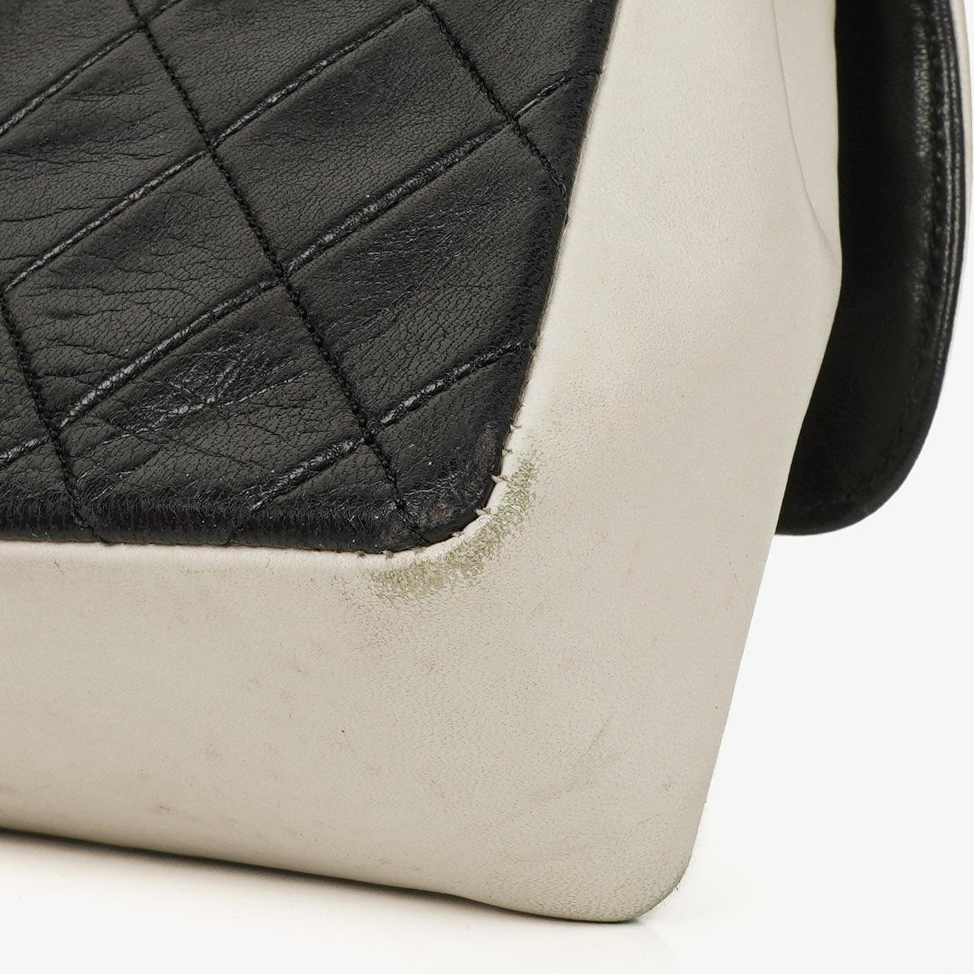 Chanel Mini Diana Flap Bag Black And White Quilted Lambskin 24K Gold-Plated Hardware