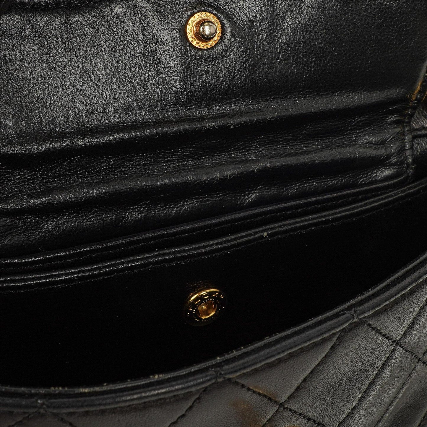 Chanel Mini Diana Flap Bag Black And White Quilted Lambskin 24K Gold-Plated Hardware