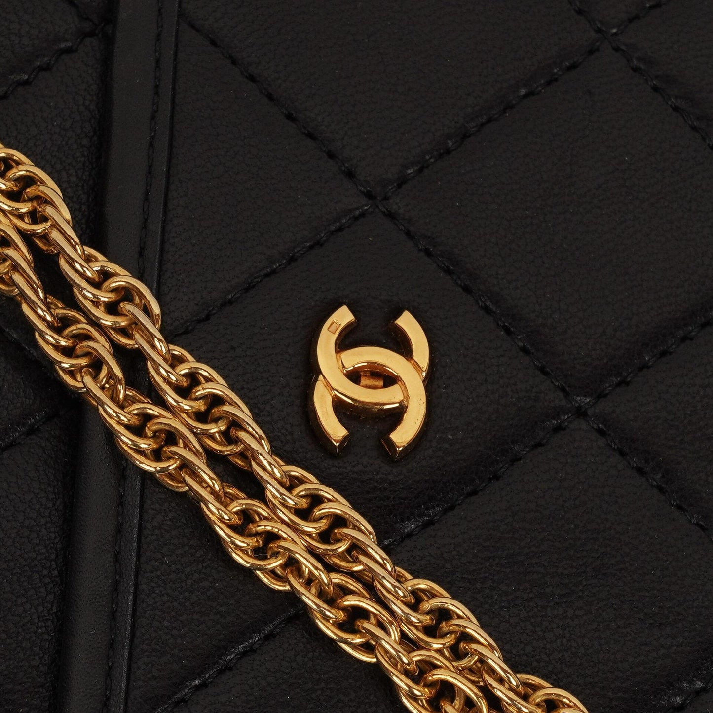 Chanel Mini Flap Bag Black Quilted Lambskin With 24K Gold-Plated Hardware