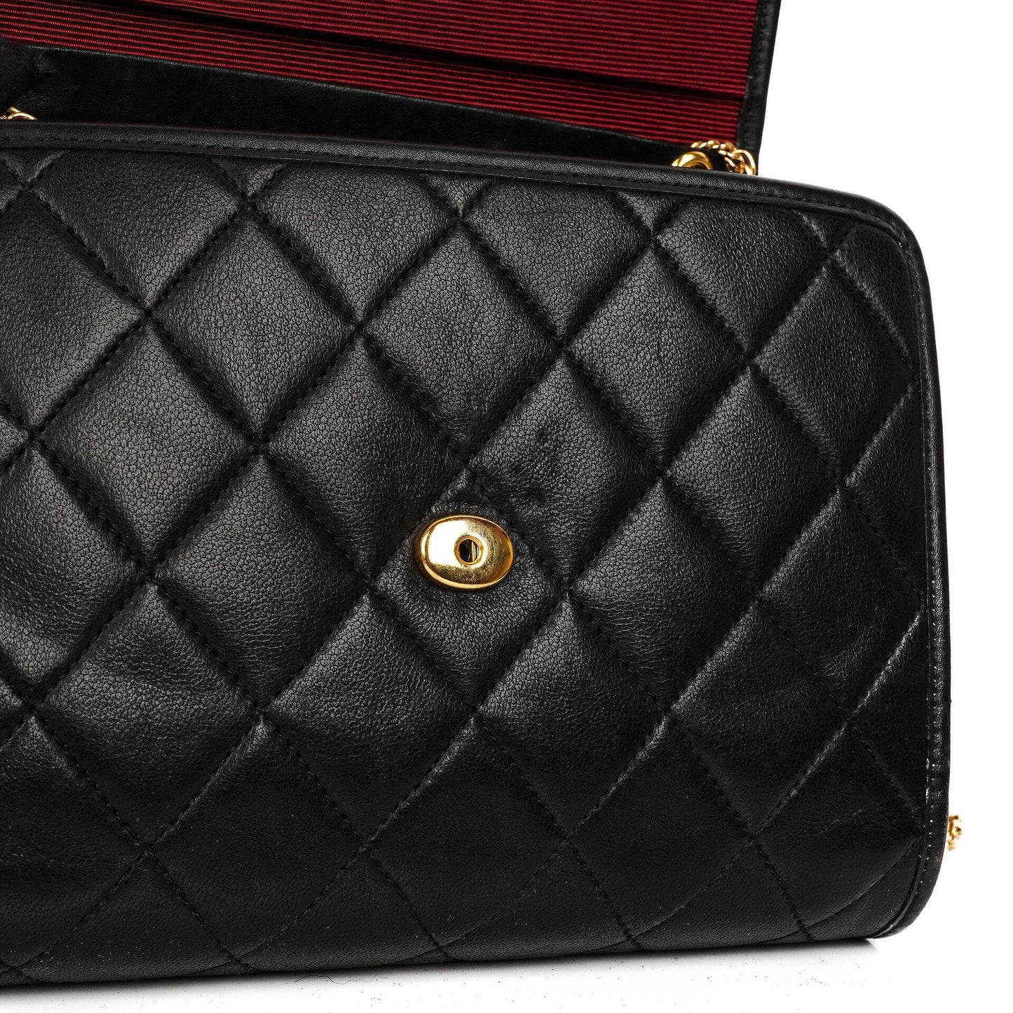 Chanel Mini Flap Bag Black Quilted Lambskin With 24K Gold-Plated Hardware