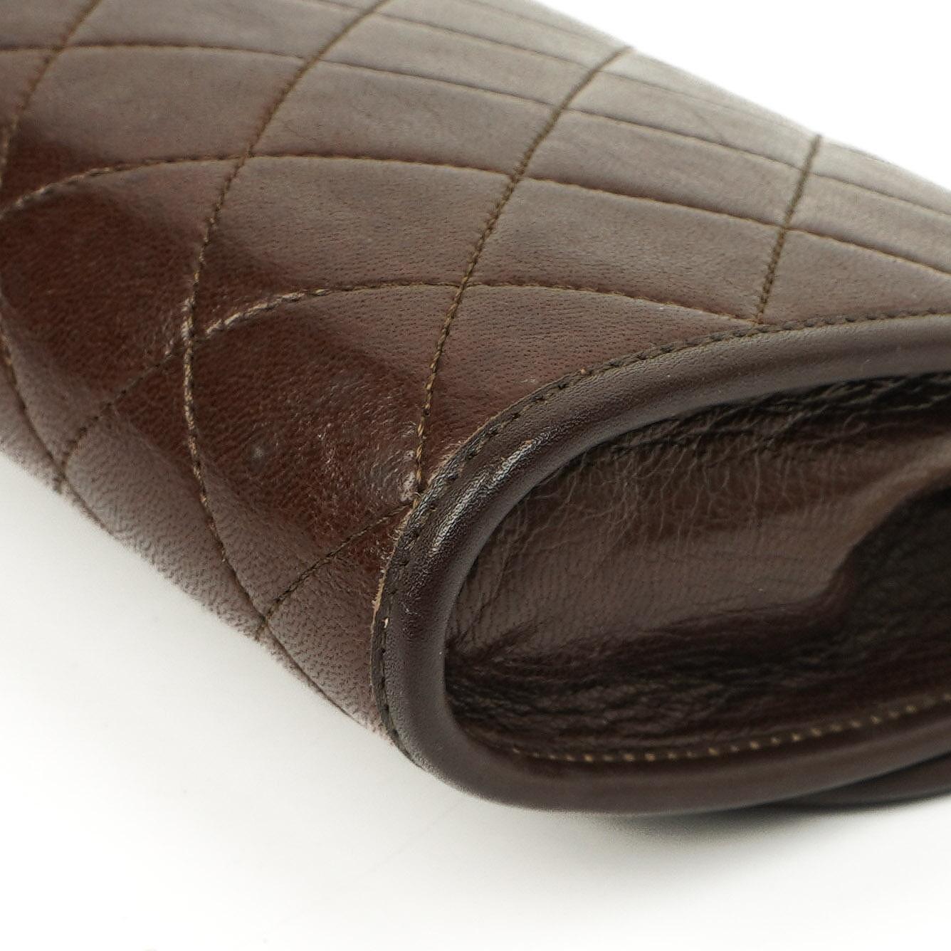 Chanel Mini Flap Bag Brown Quilted Lambskin With 24K Gold-Plated Hardware