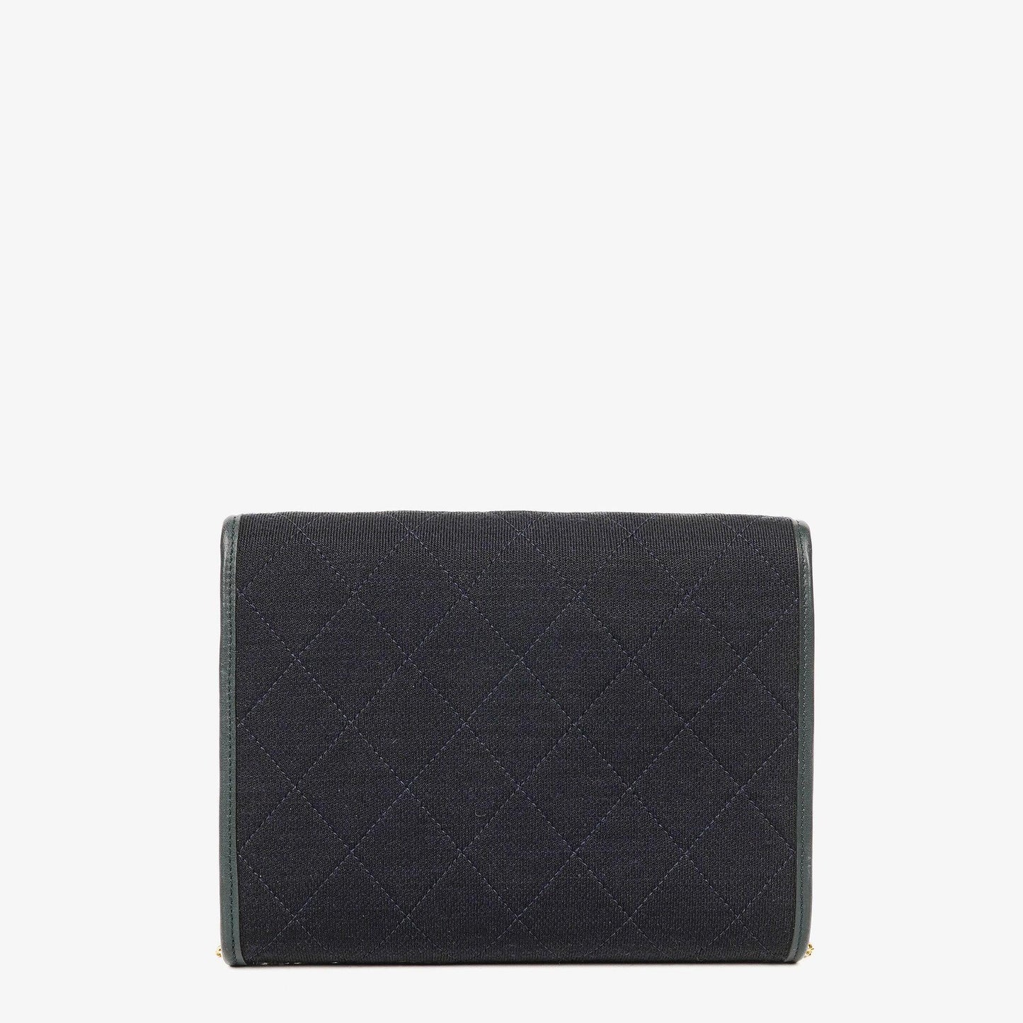 Chanel Mini Flap Navy Jersey With 24K Gold-Plated Hardware