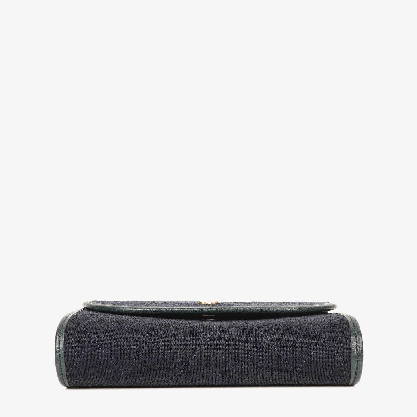 Chanel Mini Flap Navy Jersey With 24K Gold-Plated Hardware