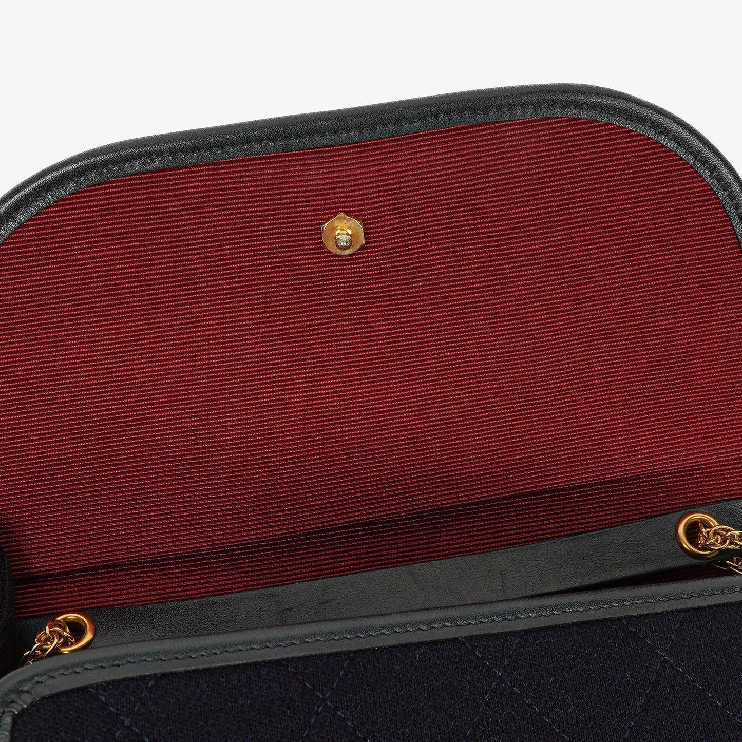 Chanel Mini Flap Navy Jersey With 24K Gold-Plated Hardware