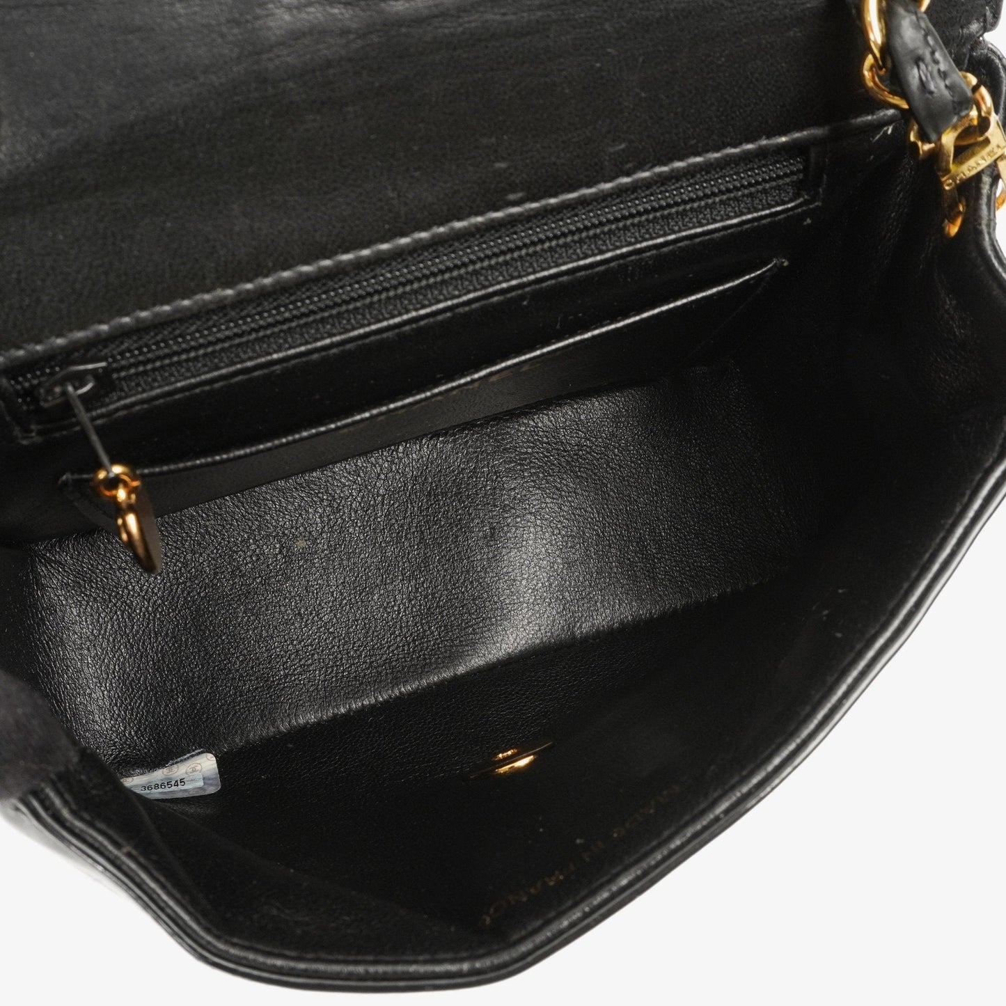 Chanel Mini Flap Square Bag in Black Horizontal Quilted Patent Leather with 24K Gold-Plated Hardware