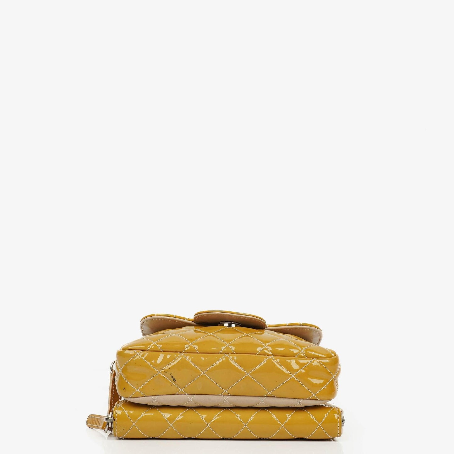 Chanel Mini Rectangular Double-Sided Flap Bag In Quilted Patent Leather
