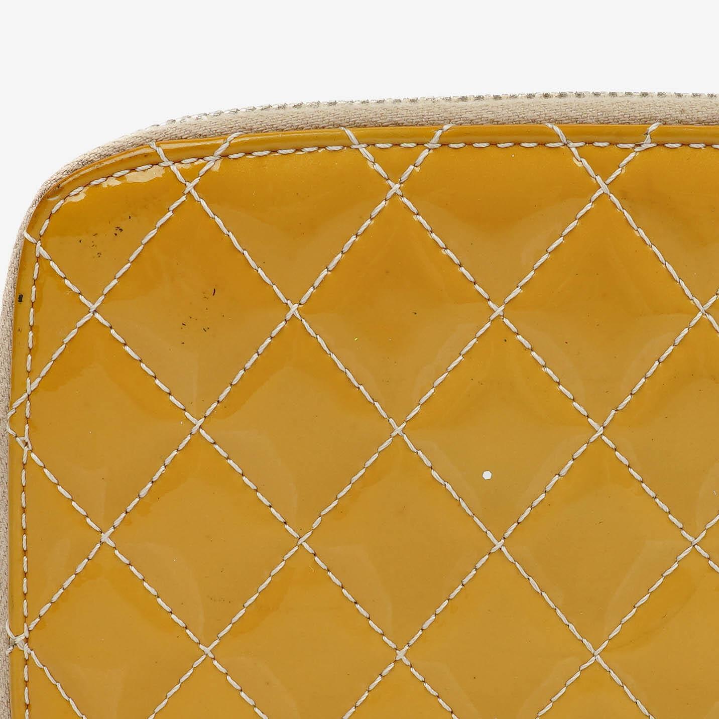 Chanel Mini Rectangular Double-Sided Flap Bag In Quilted Patent Leather