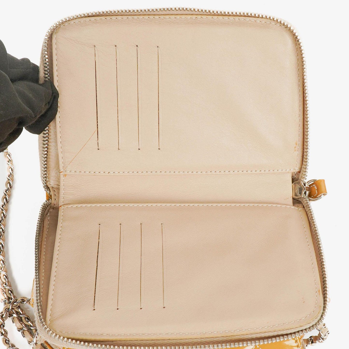 Chanel Mini Rectangular Double-Sided Flap Bag In Quilted Patent Leather