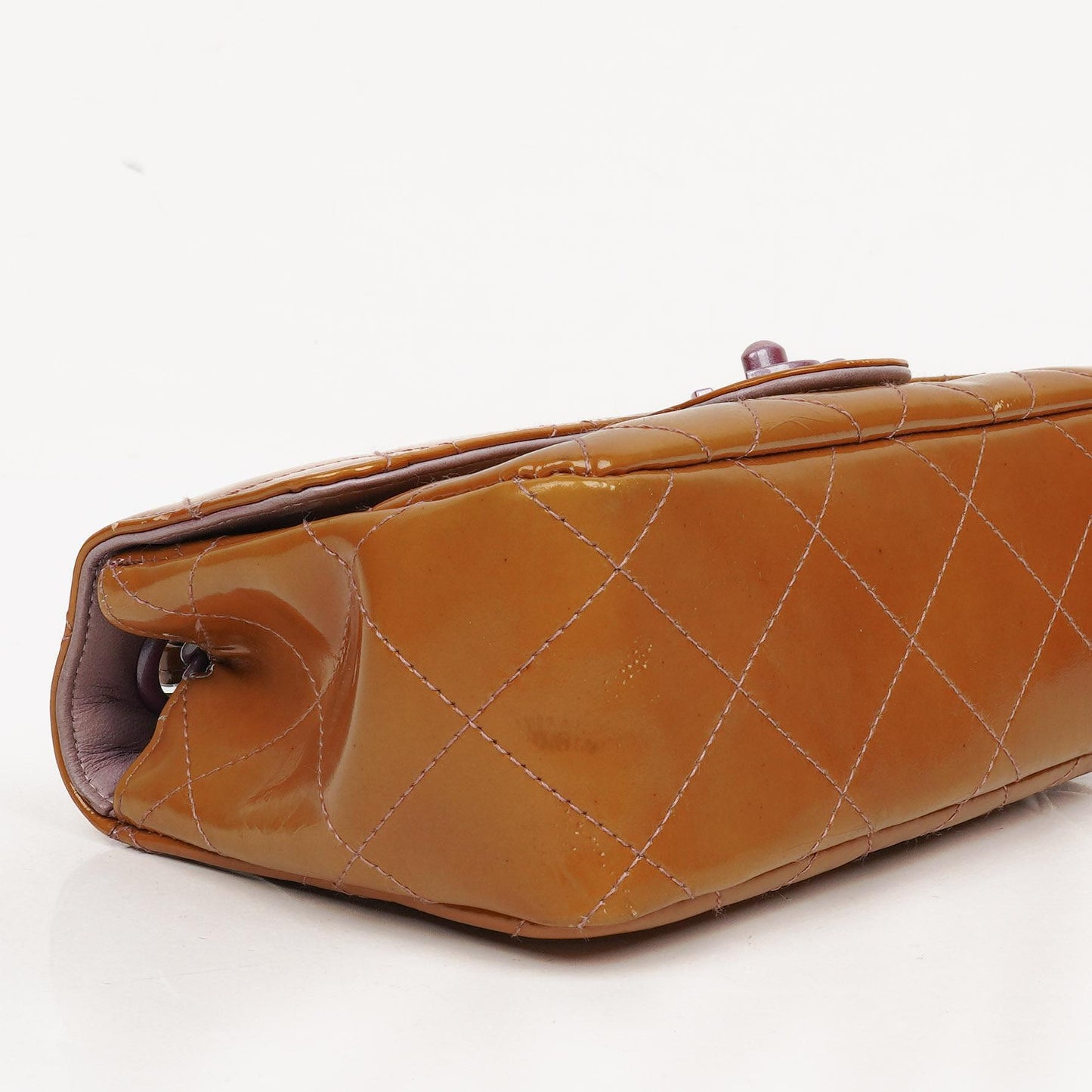 Chanel Mini Rectangular Flap Bag In Quilted Patent Leather
