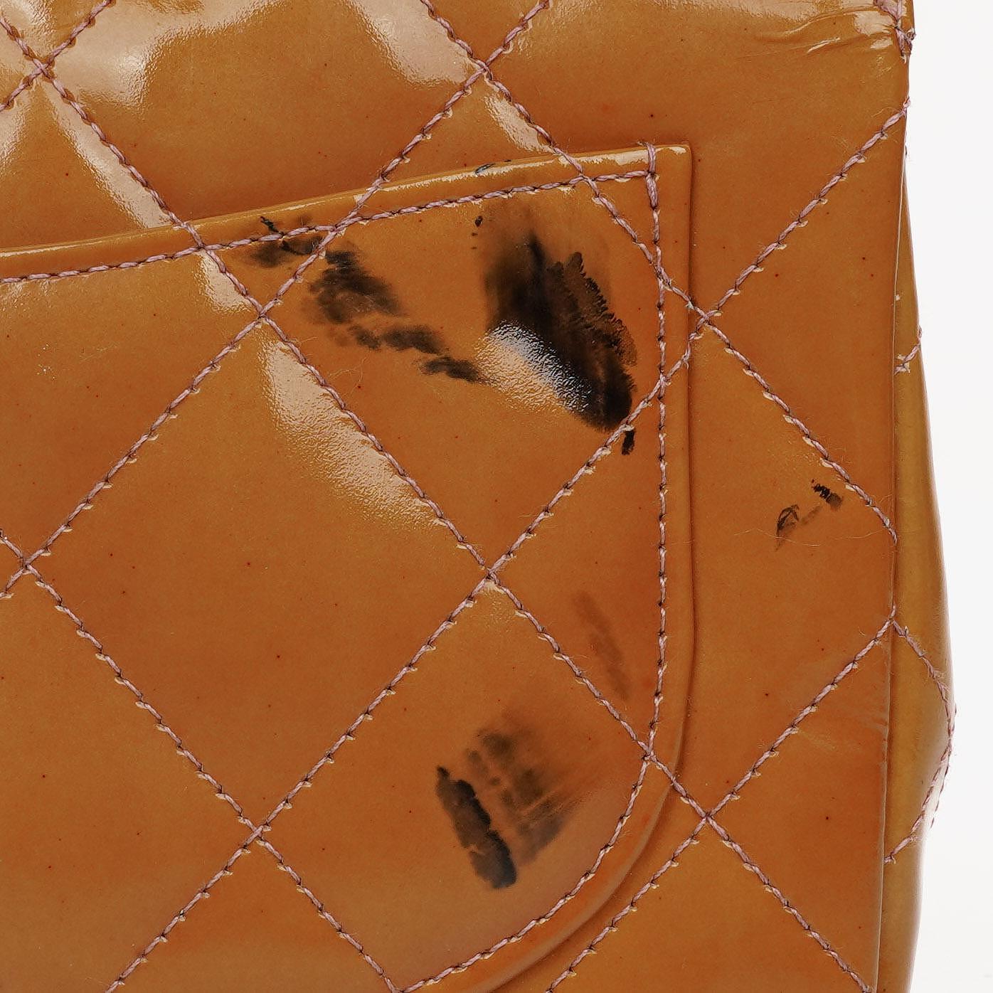 Chanel Mini Rectangular Flap Bag In Quilted Patent Leather
