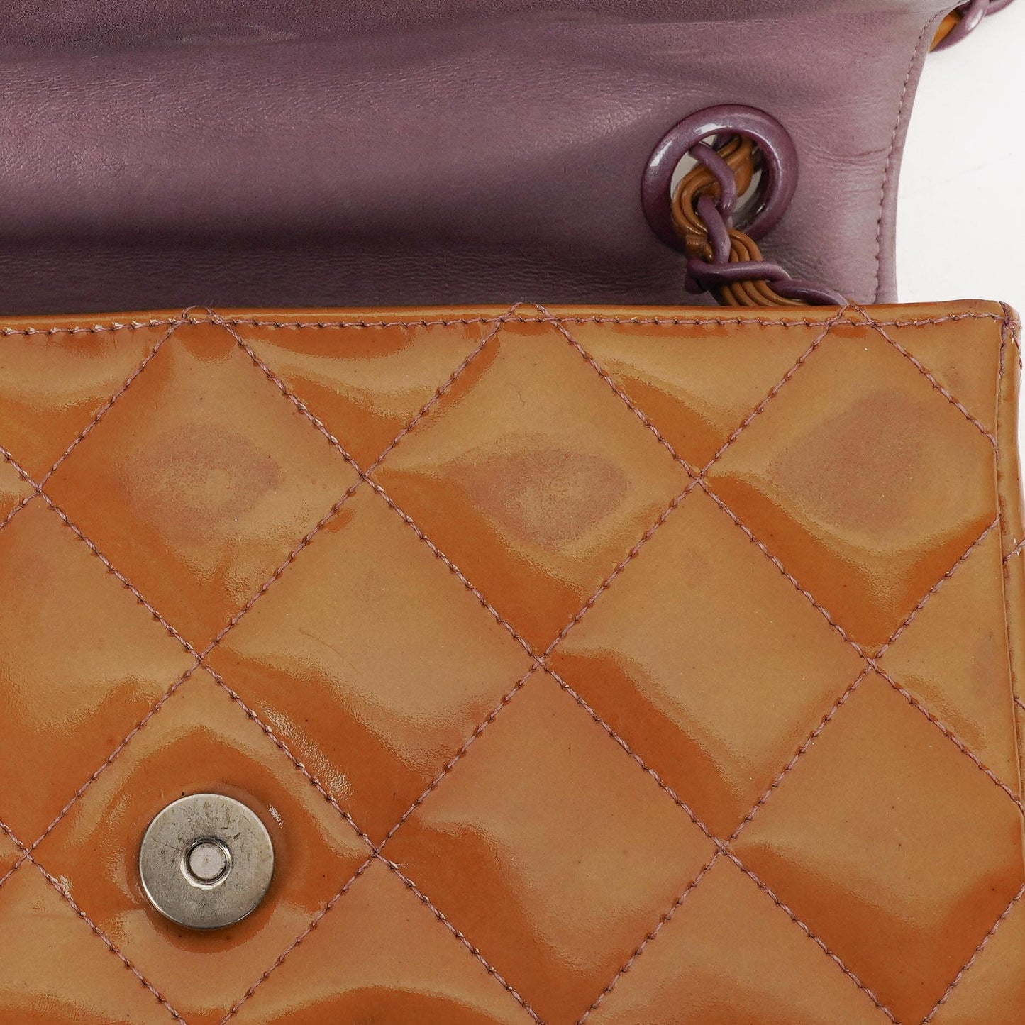 Chanel Mini Rectangular Flap Bag In Quilted Patent Leather