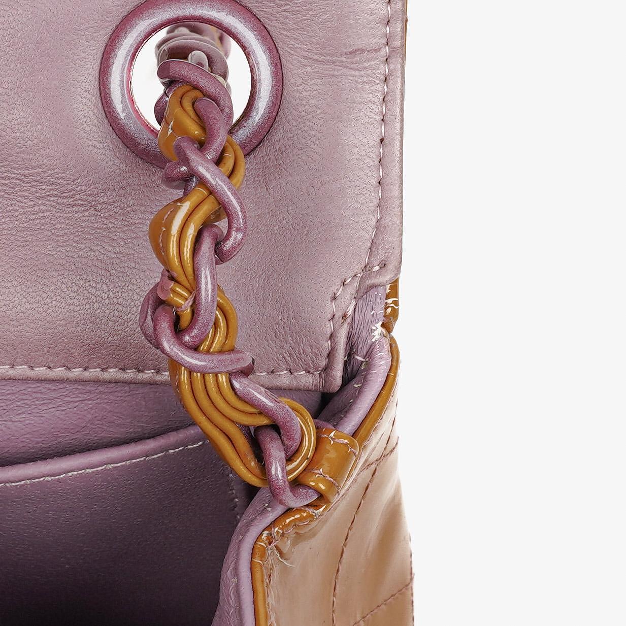 Chanel Mini Rectangular Flap Bag In Quilted Patent Leather