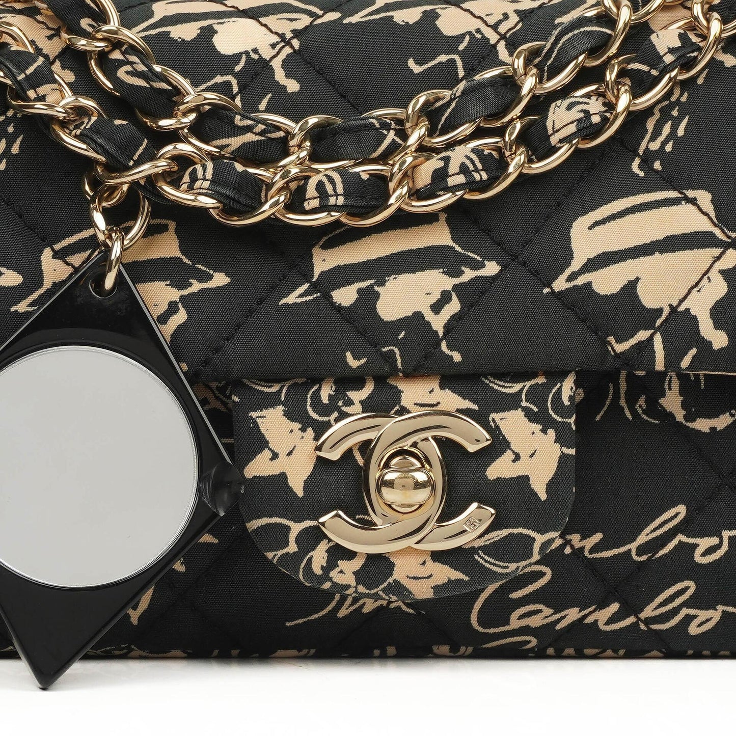 Chanel Mini Rectangular Printed Cambon Single Flap Bag With 24K Gold Plated Hardware