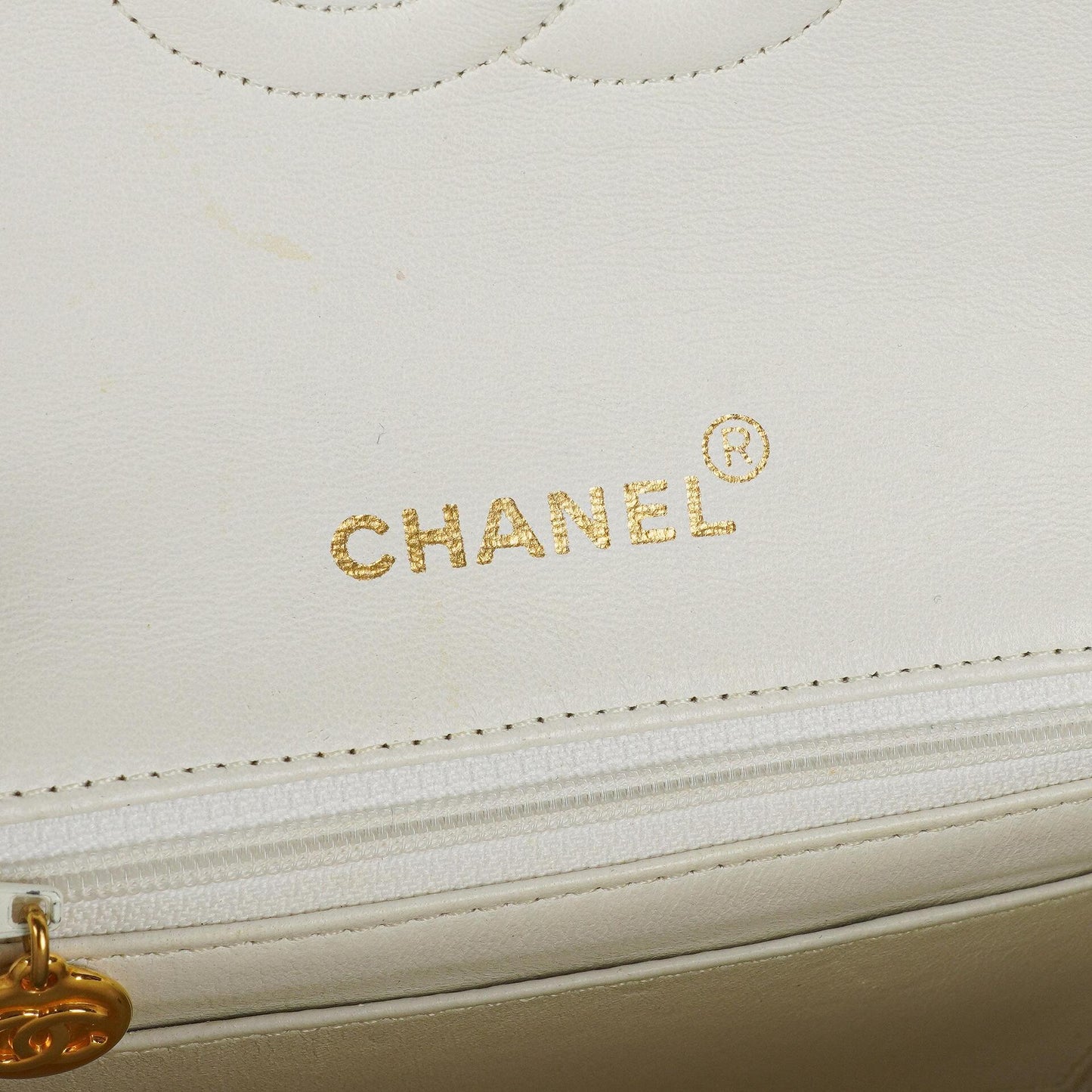 Chanel Mini Square Classic Flap Bag White Quilted Lambskin With 24K Gold-Plated Hardware