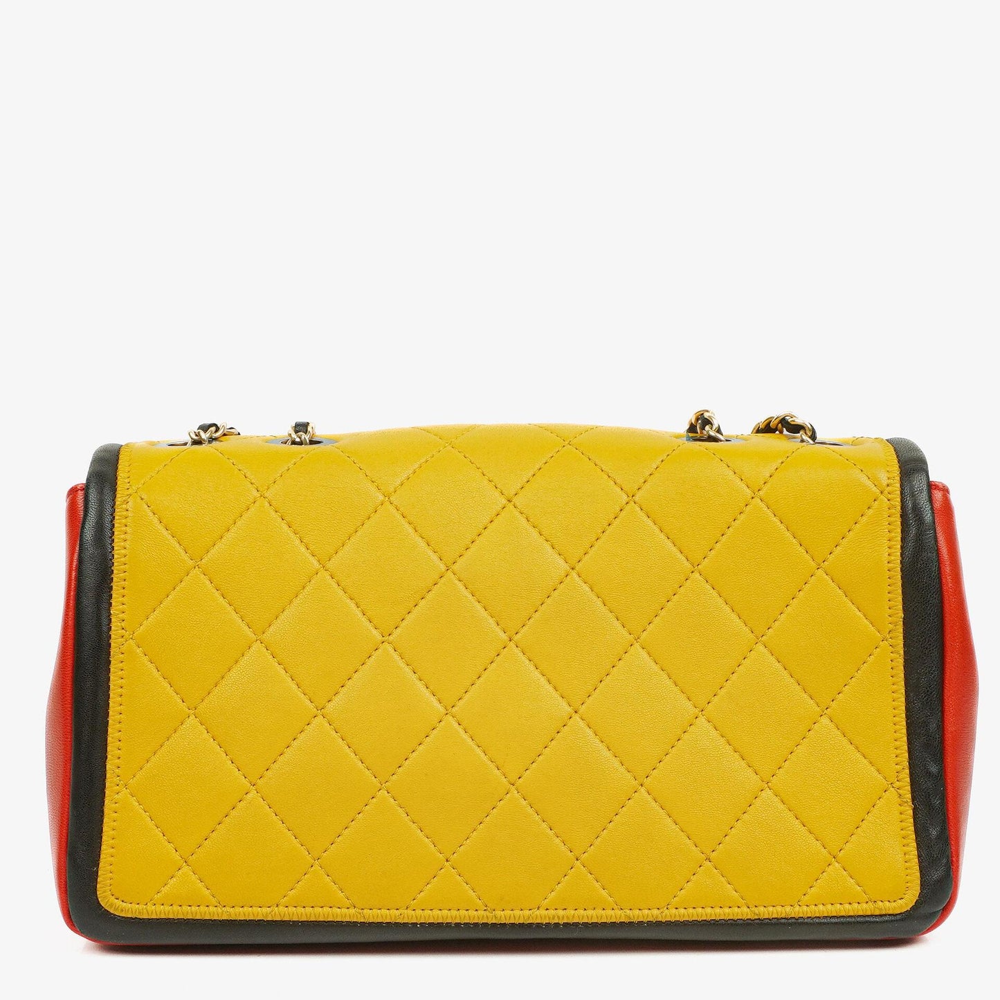 Chanel Multicolor Lambskin Tri-Color Medium Graphic Flap Bag
