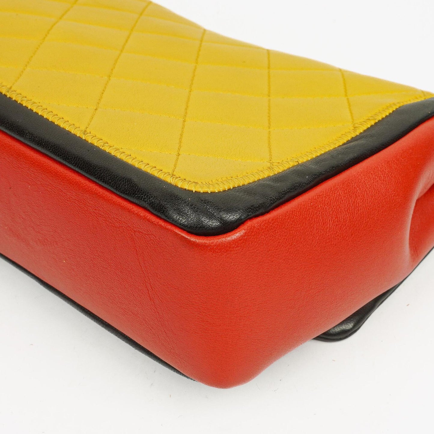 Chanel Multicolor Lambskin Tri-Color Medium Graphic Flap Bag