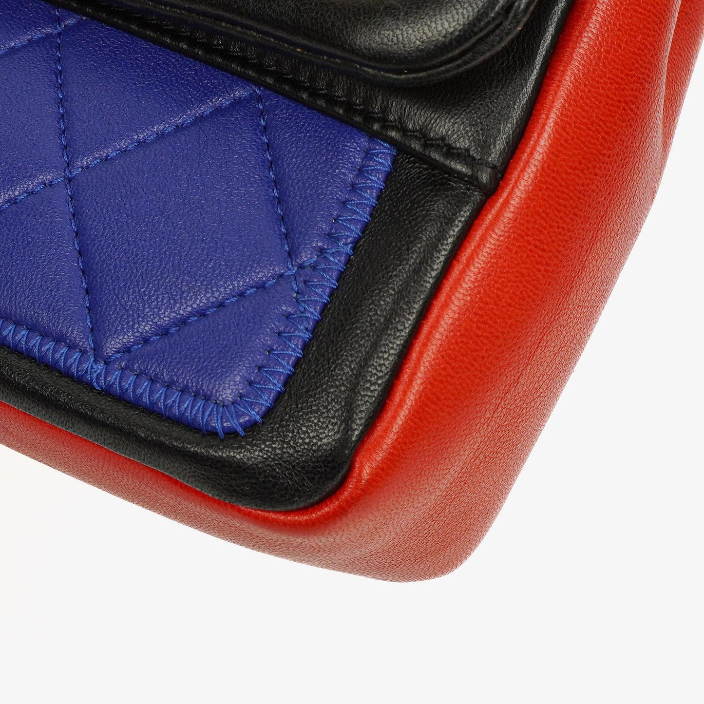 Chanel Multicolor Lambskin Tri-Color Medium Graphic Flap Bag