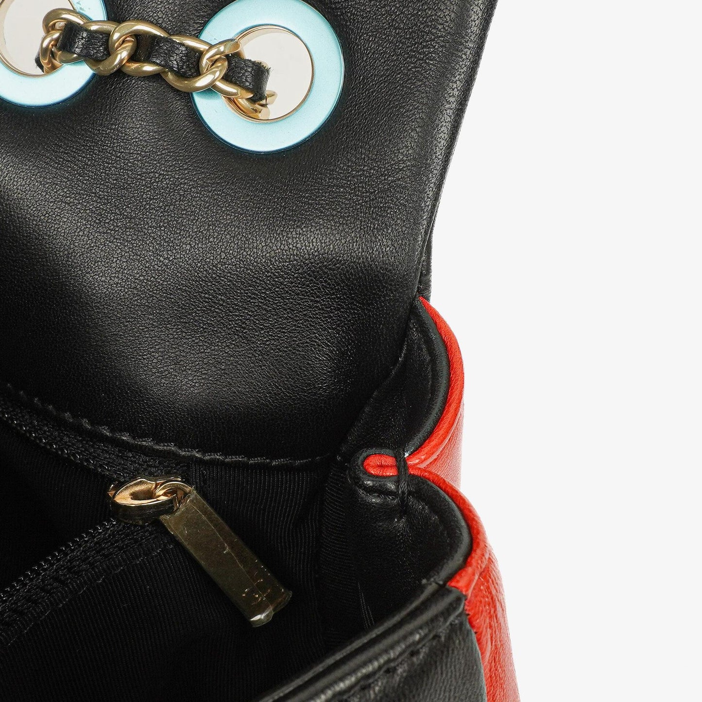 Chanel Multicolor Lambskin Tri-Color Medium Graphic Flap Bag
