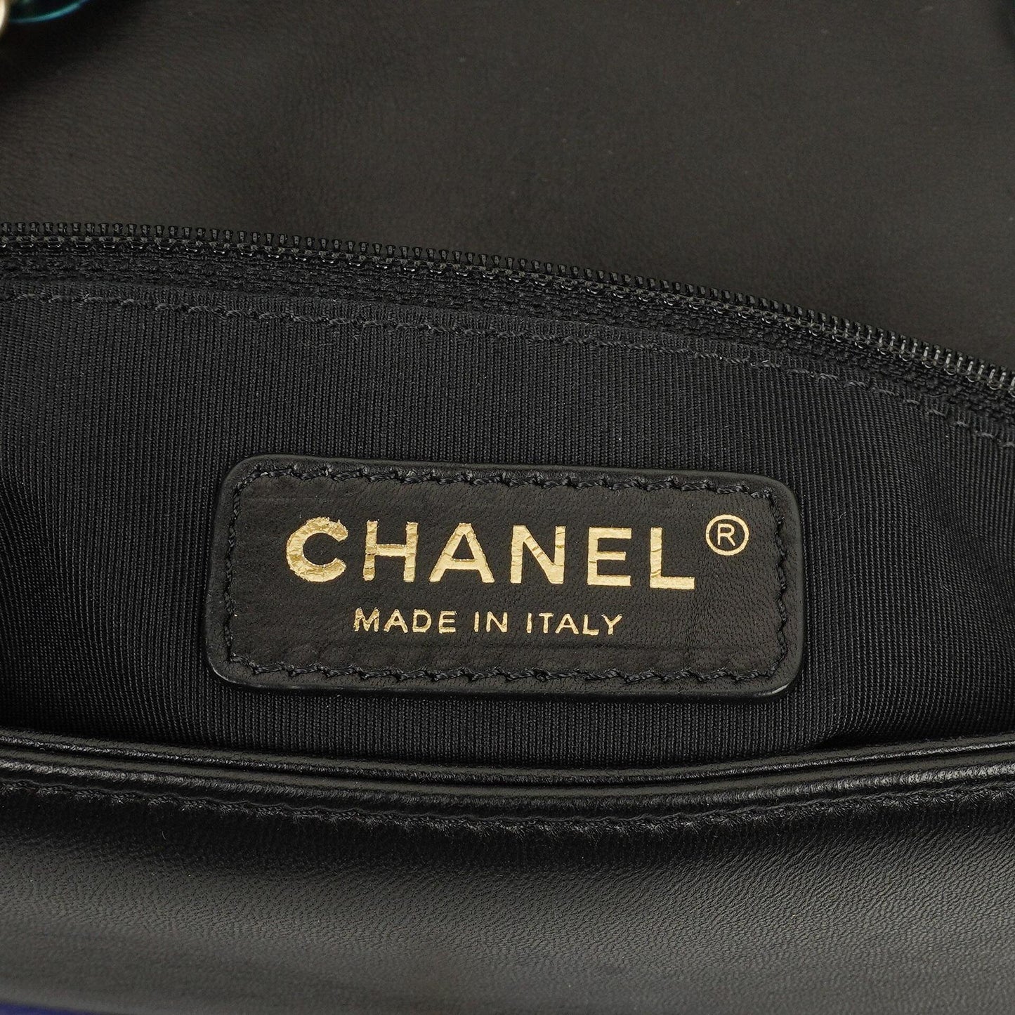 Chanel Multicolor Lambskin Tri-Color Medium Graphic Flap Bag