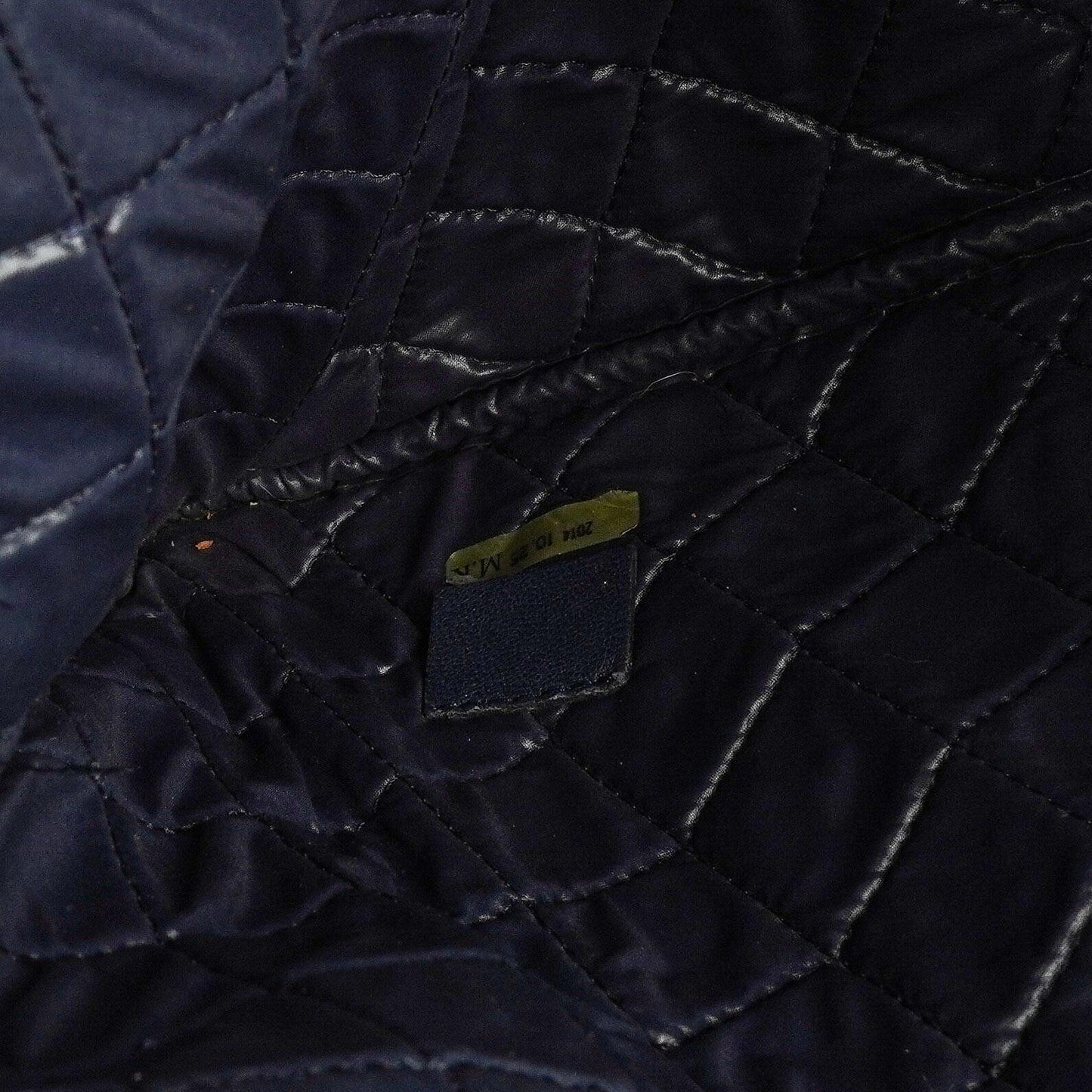 Chanel Navy Lambskin And Olive Green Quilted Patent Leather Large Cosmetic Case, 2014