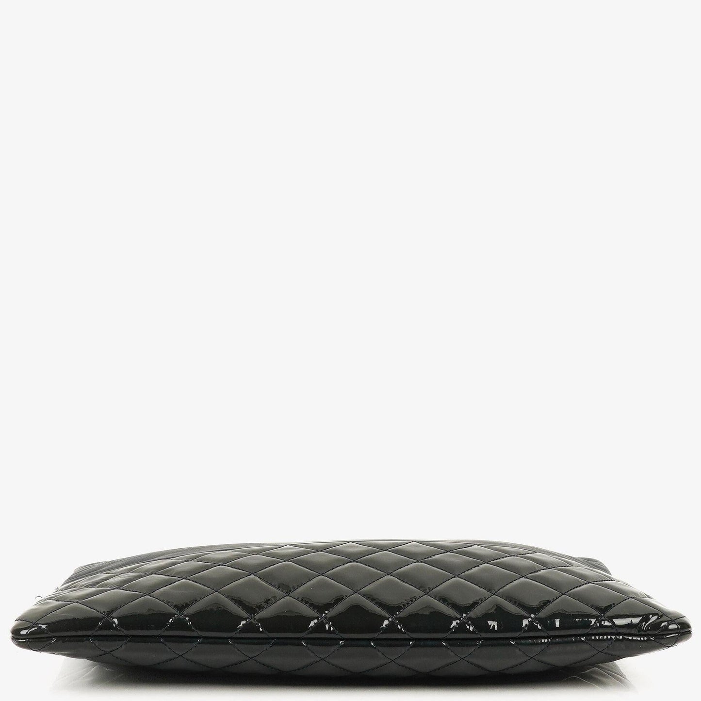 Chanel Navy Lambskin And Olive Green Quilted Patent Leather Large Cosmetic Case, 2014