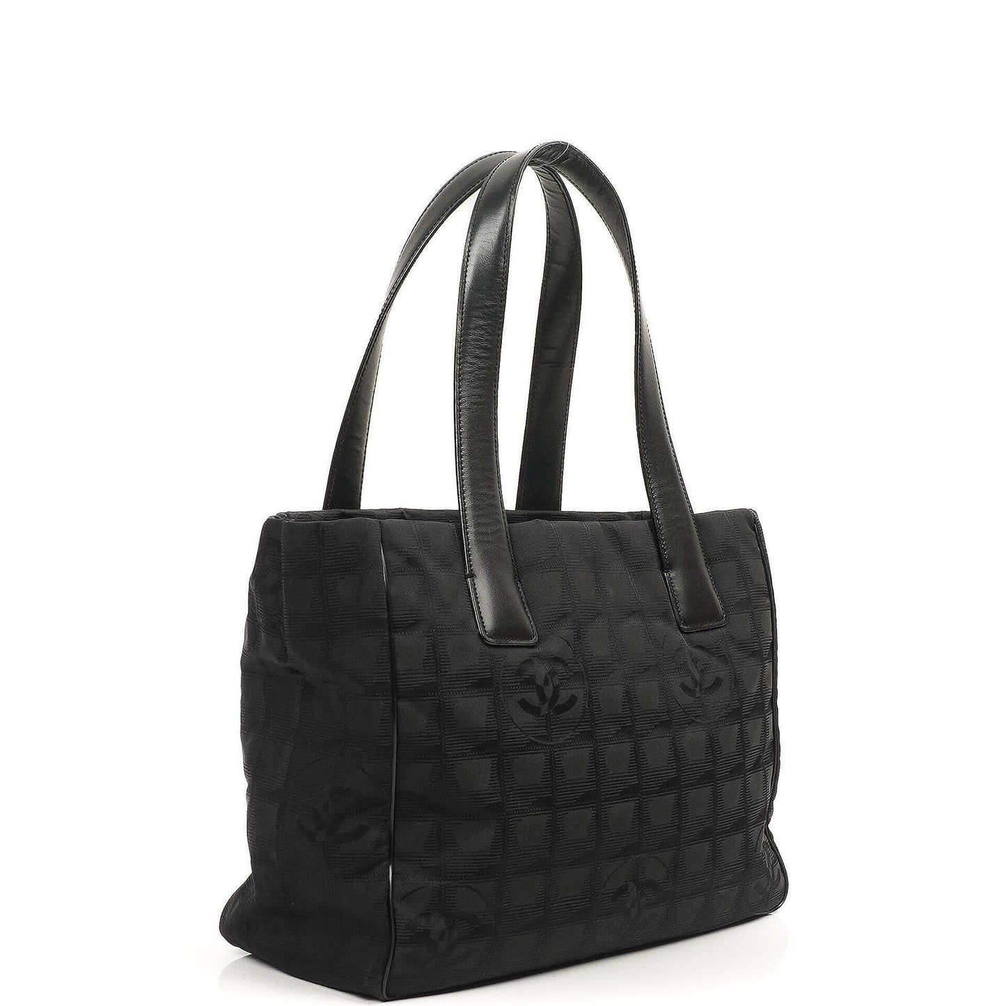 Chanel New Travel Line PM Tote Bag Black Nylon