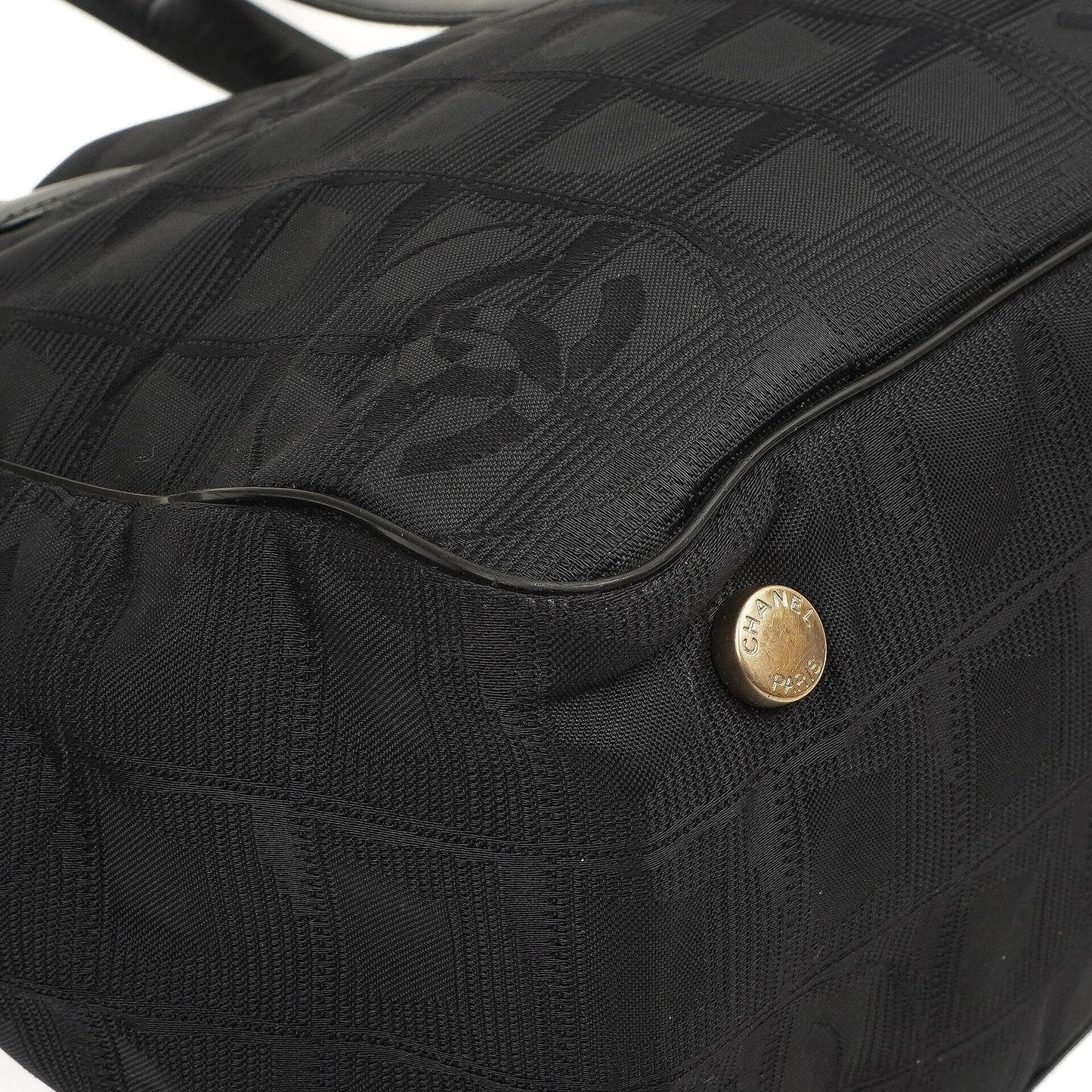Chanel New Travel Line PM Tote Bag Black Nylon