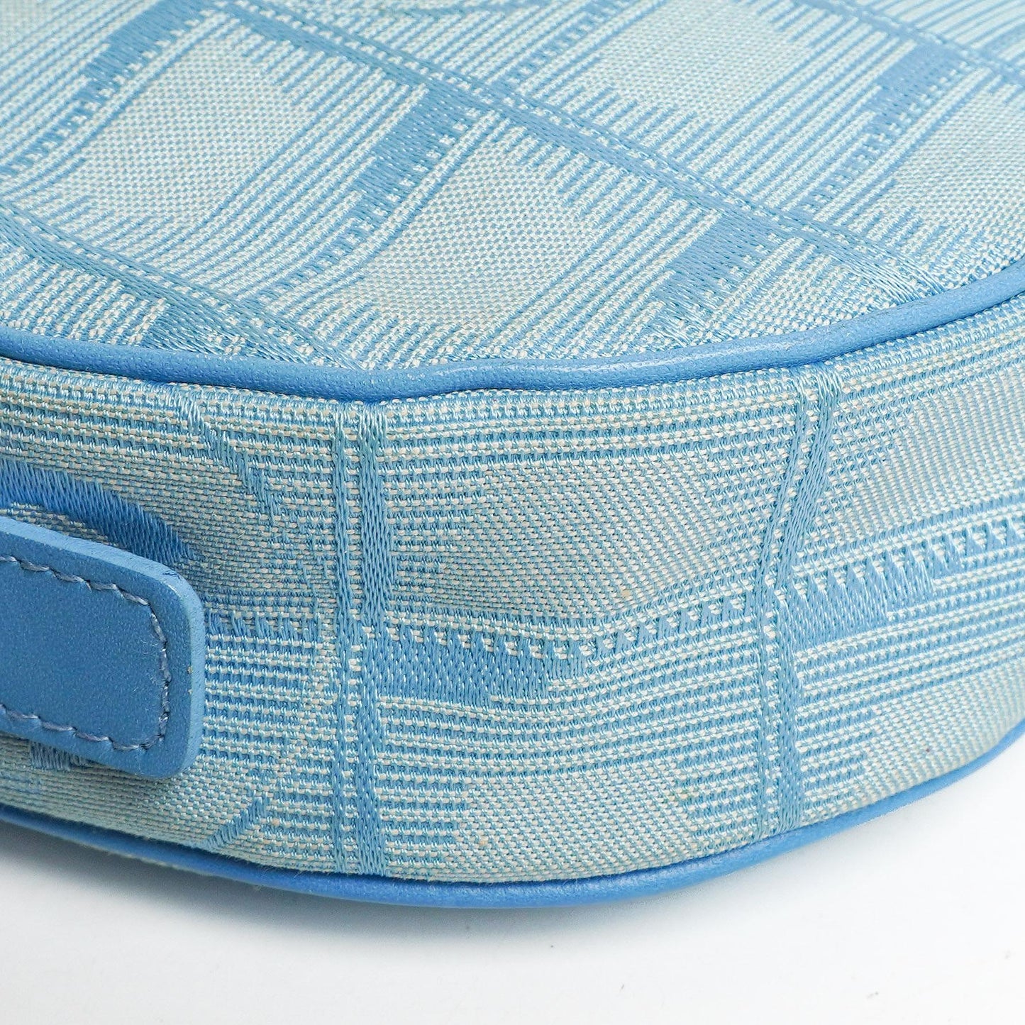 Chanel Nylon Travel Round Blue Pouch, 2002-2003