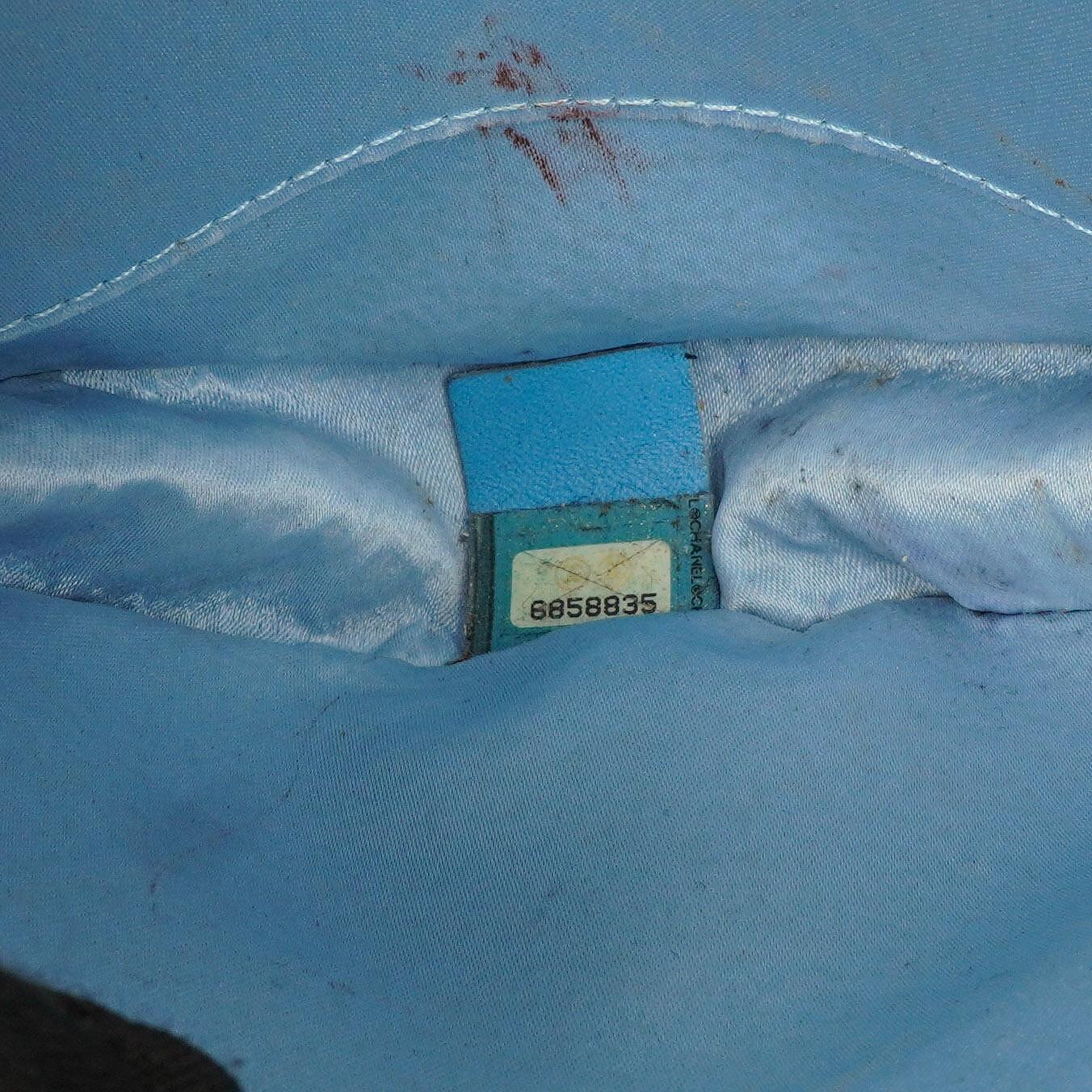 Chanel Nylon Travel Round Blue Pouch, 2002-2003