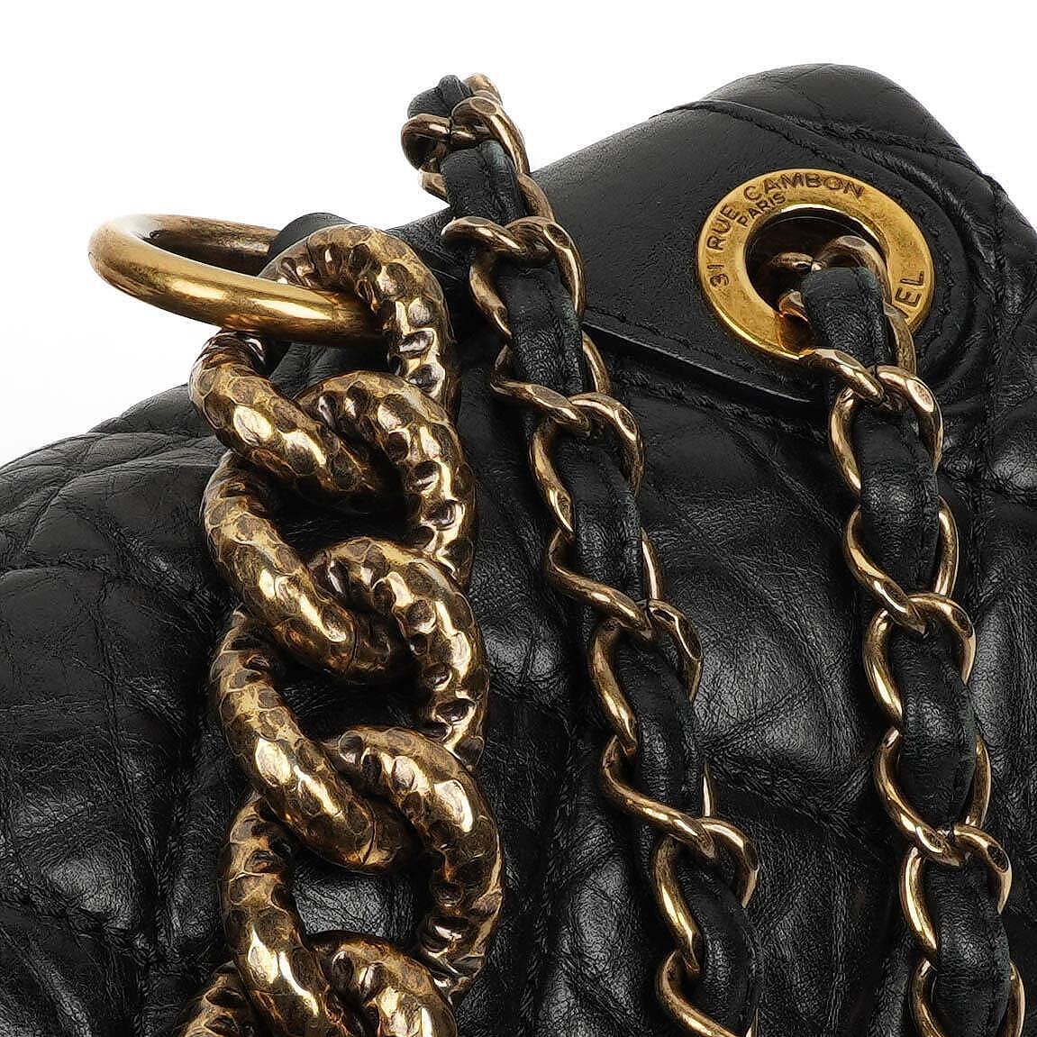 Chanel Paris-Bombay Aged Quilted Calfskin Flap Bag