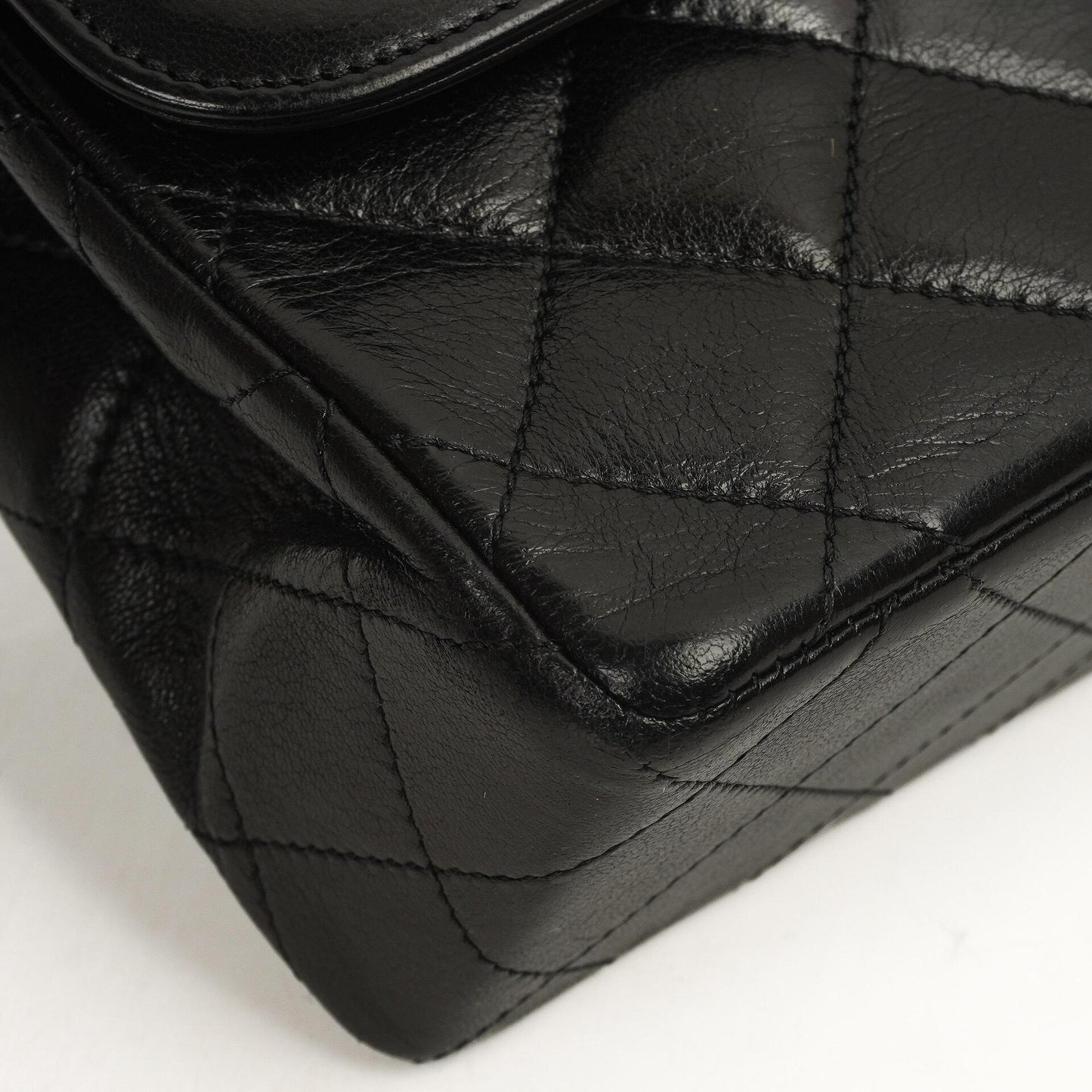 Chanel Paris Classic Medium Double Flap Bag Black Quilted Lambskin With Gold & Silver Tone Combo Hardware