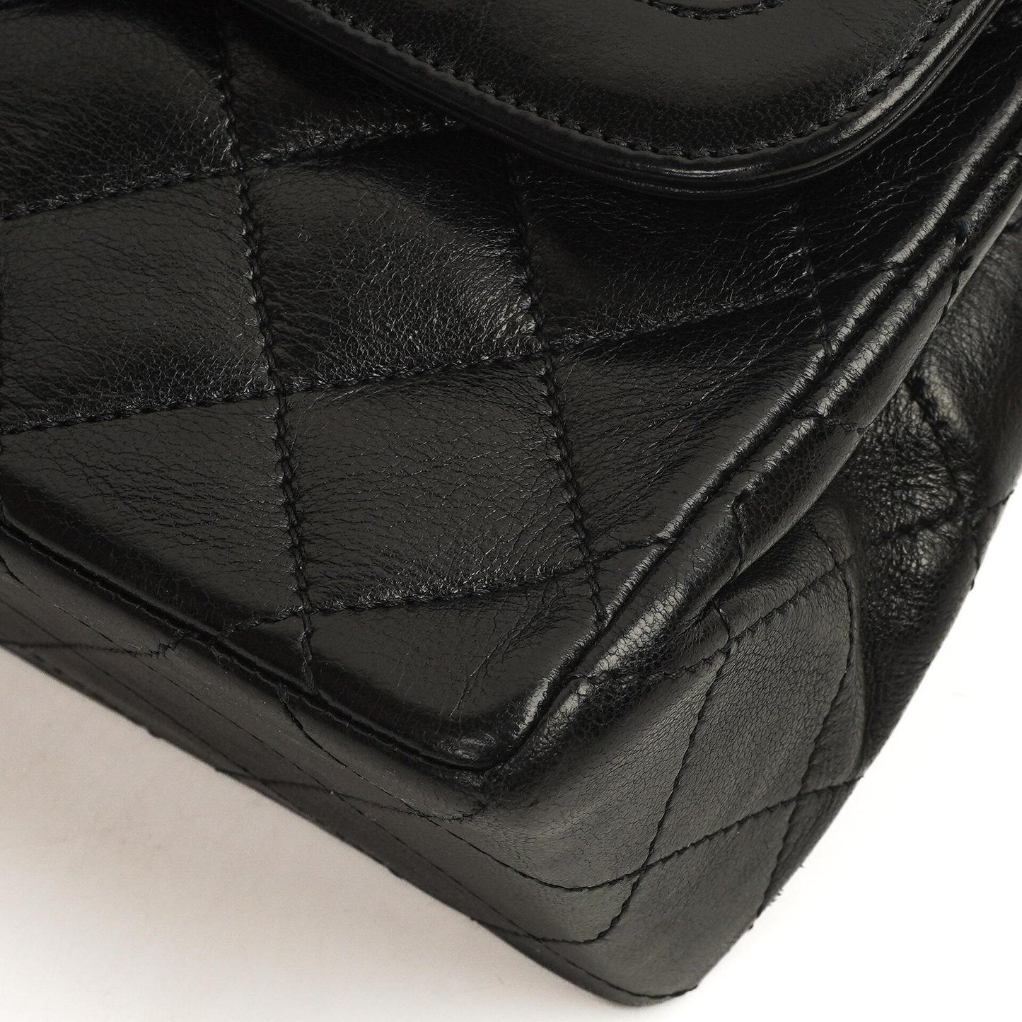 Chanel Paris Classic Medium Double Flap Bag Black Quilted Lambskin With Gold & Silver Tone Combo Hardware