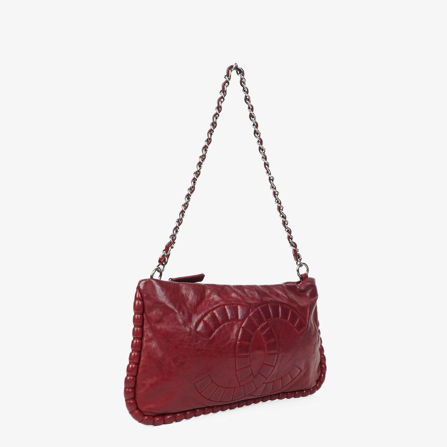 Chanel Paris-Shanghai Red Leather Shoulder Bag