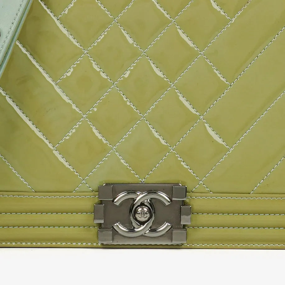 Chanel Patent Leather Boy Flap Bag