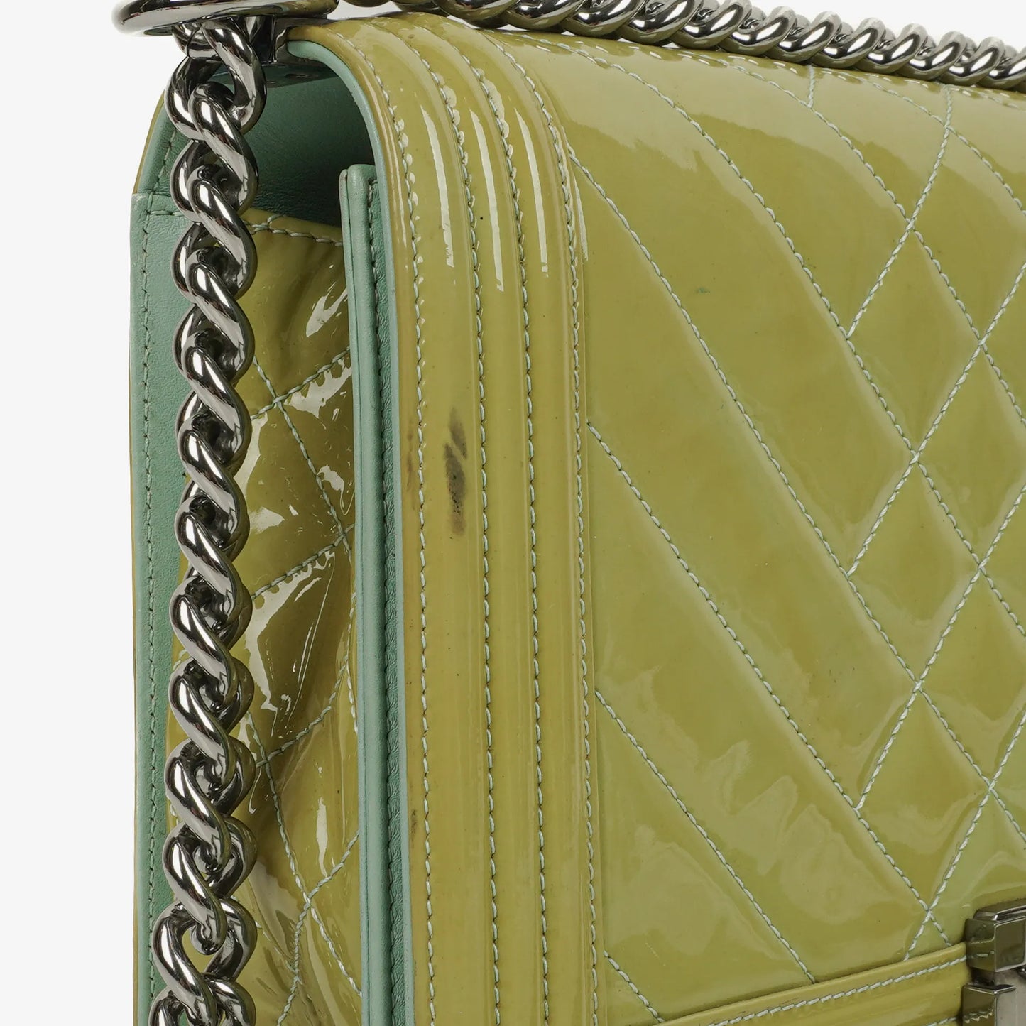Chanel Patent Leather Boy Flap Bag