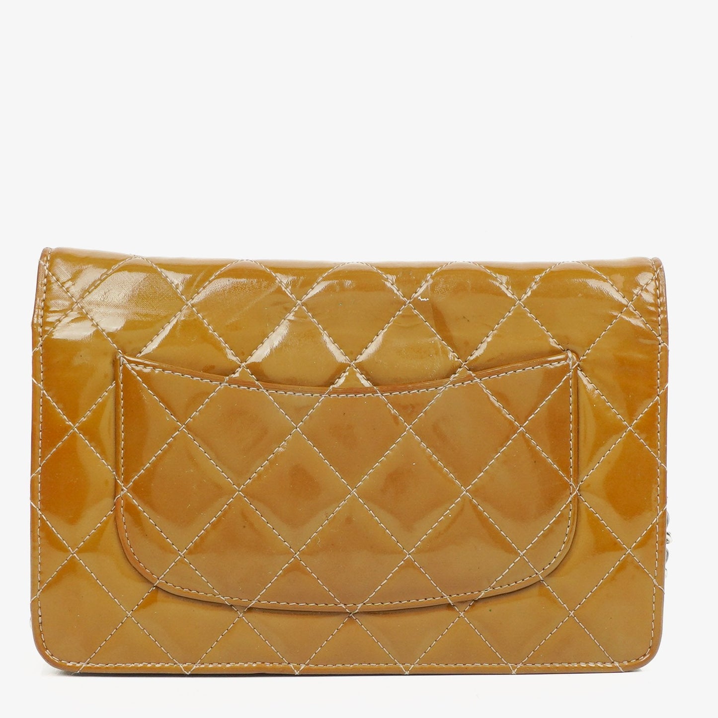 Chanel Patent Quilted Wallet On Chain WOC