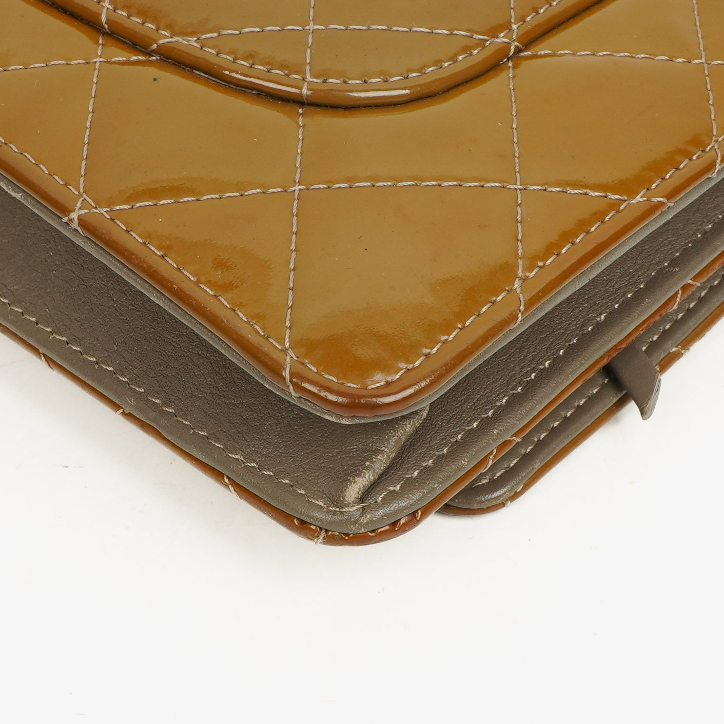 Chanel Patent Quilted Wallet On Chain WOC