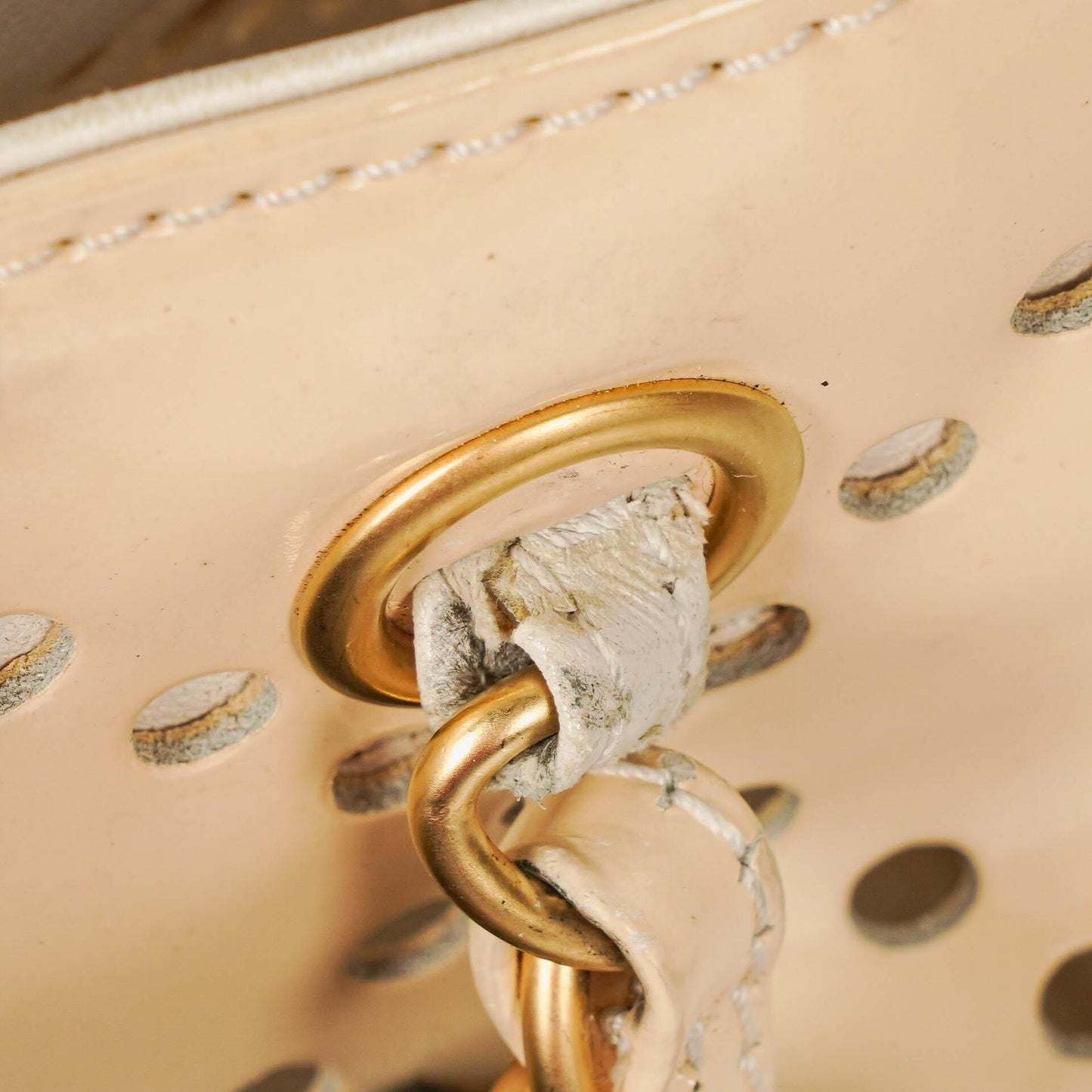 Chanel Perforated CC Quilted Patent Leather Tote Bag