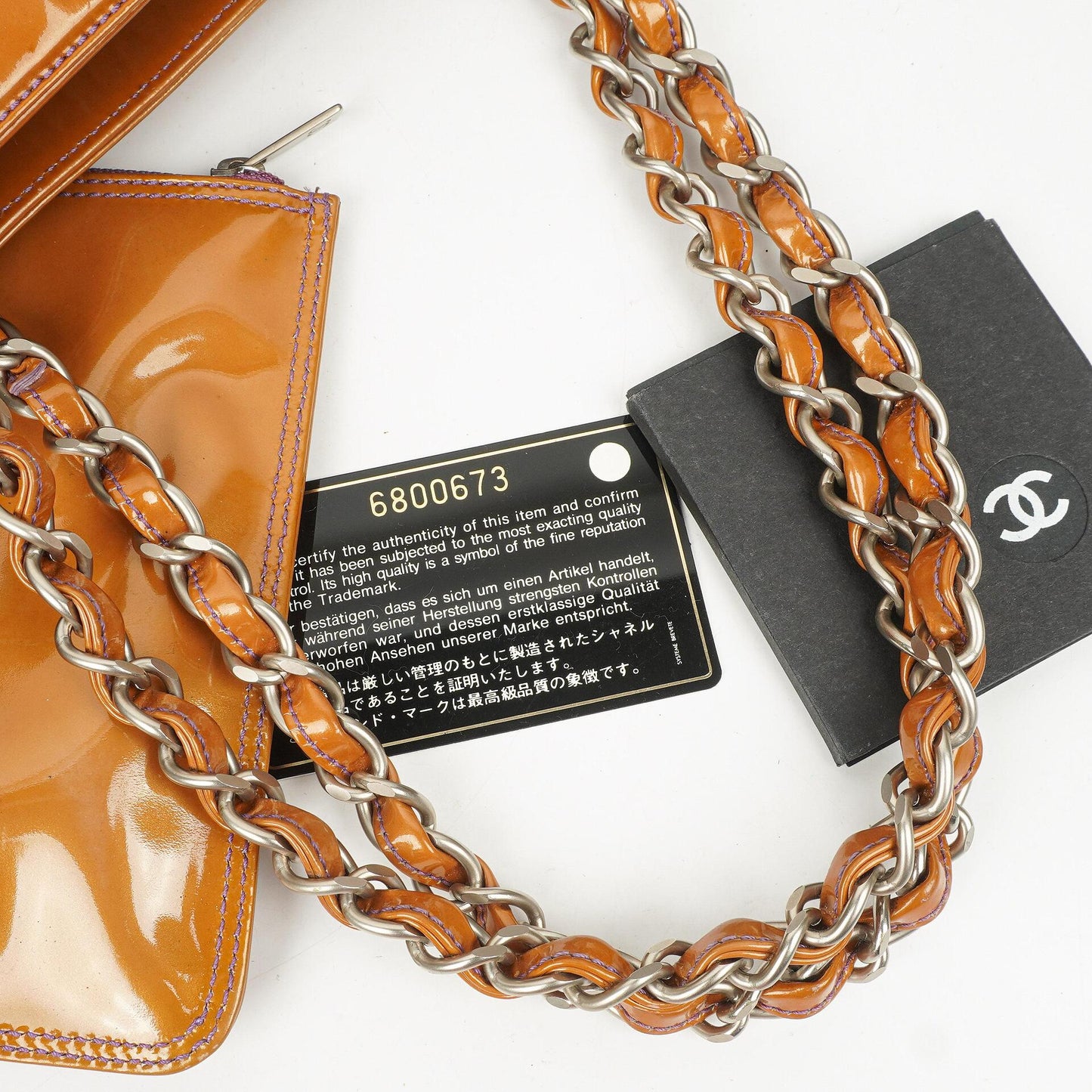 Chanel Perforated CC Patent Leather Shopping Tote Bag, 2000-2002