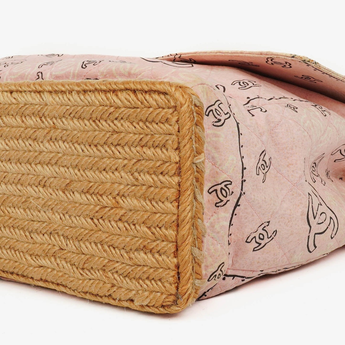 Chanel Pink Bandana Canvas Maxi Single Flap Shoulder Bag