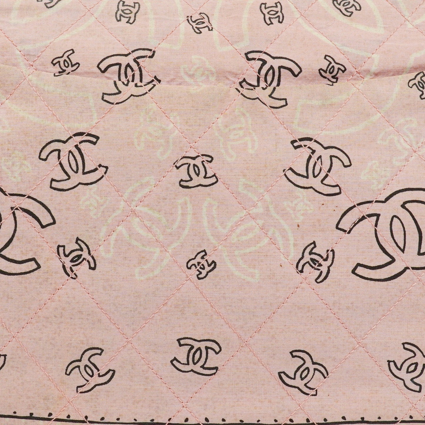 Chanel Pink Bandana Canvas Maxi Single Flap Shoulder Bag