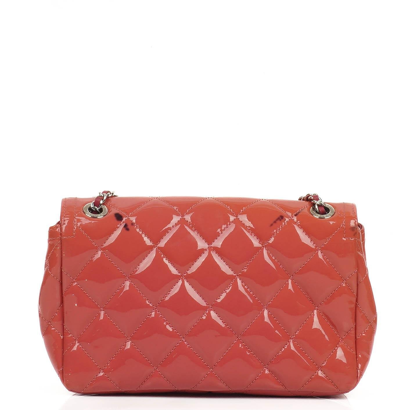 Chanel Pink Patent Calfskin Classic Mini Flap Bag