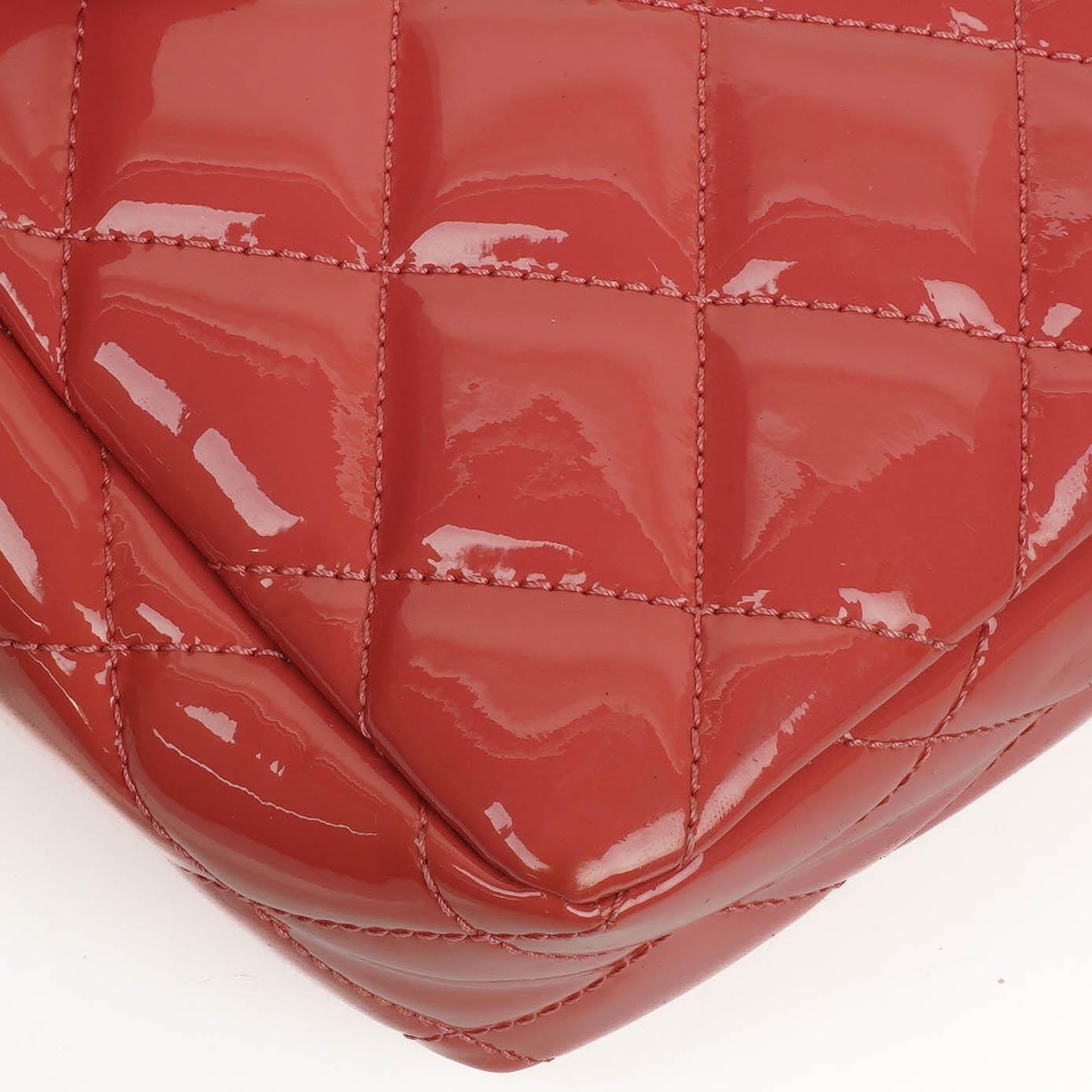 Chanel Pink Patent Calfskin Classic Mini Flap Bag
