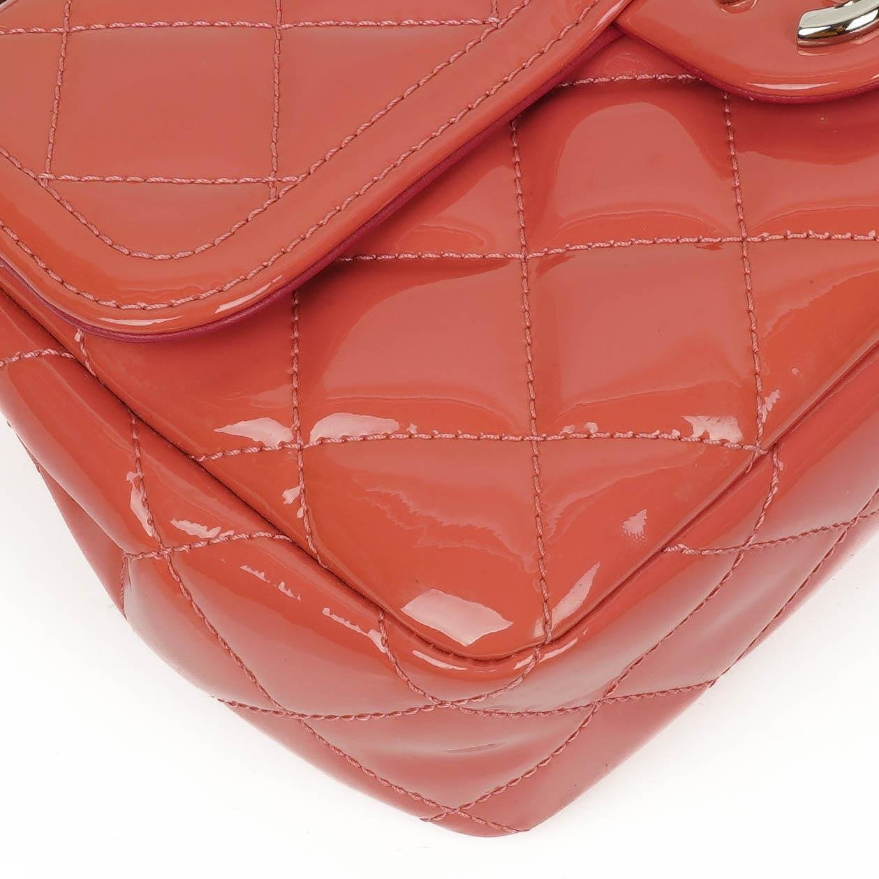 Chanel Pink Patent Calfskin Classic Mini Flap Bag