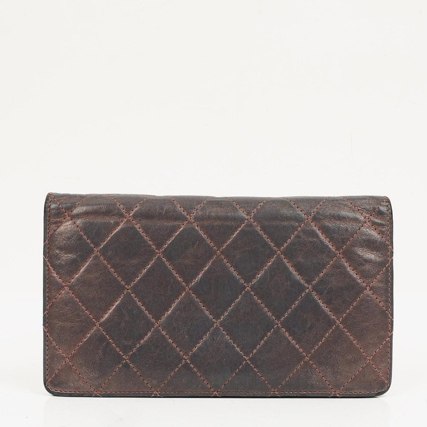 Chanel Purple Quilted Aged Calfskin Reissue 2.55 Yen Wallet