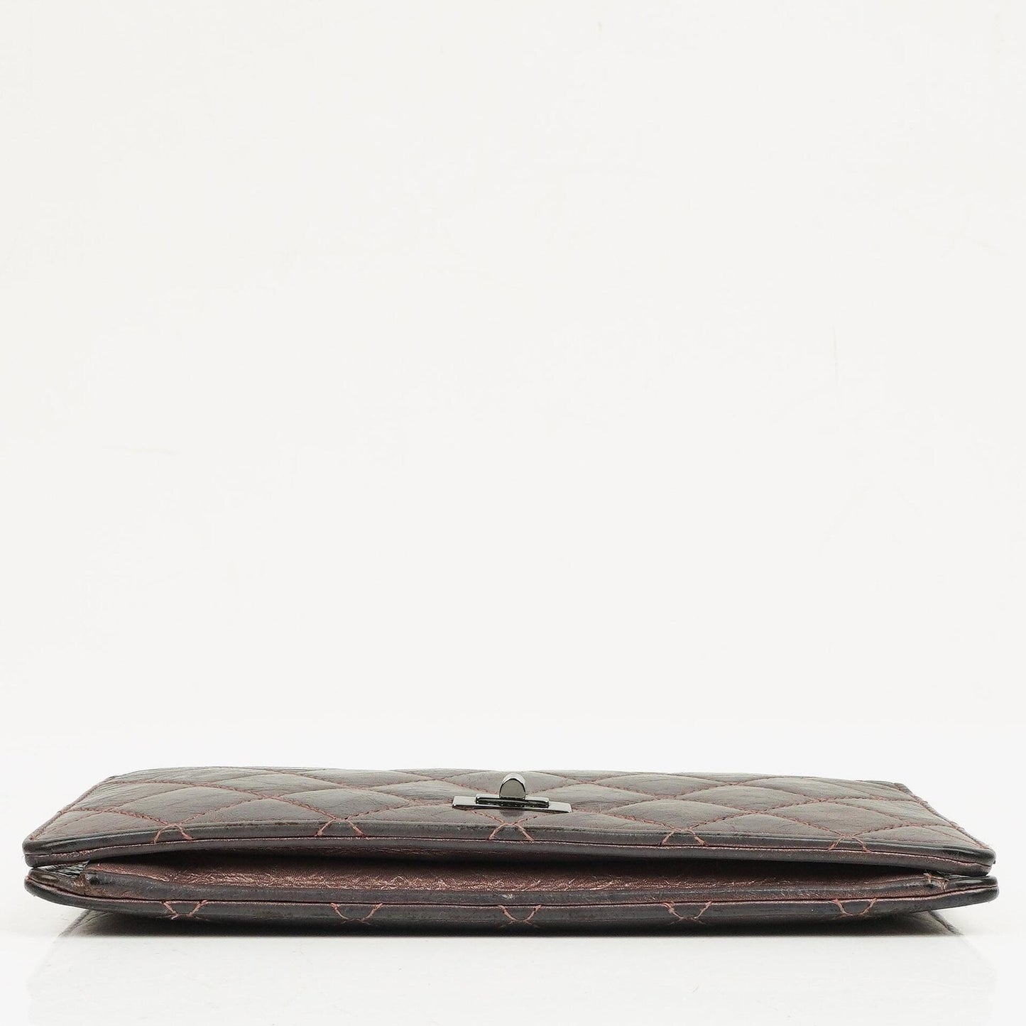 Chanel Purple Quilted Aged Calfskin Reissue 2.55 Yen Wallet