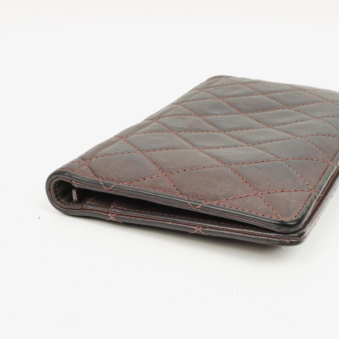 Chanel Purple Quilted Aged Calfskin Reissue 2.55 Yen Wallet