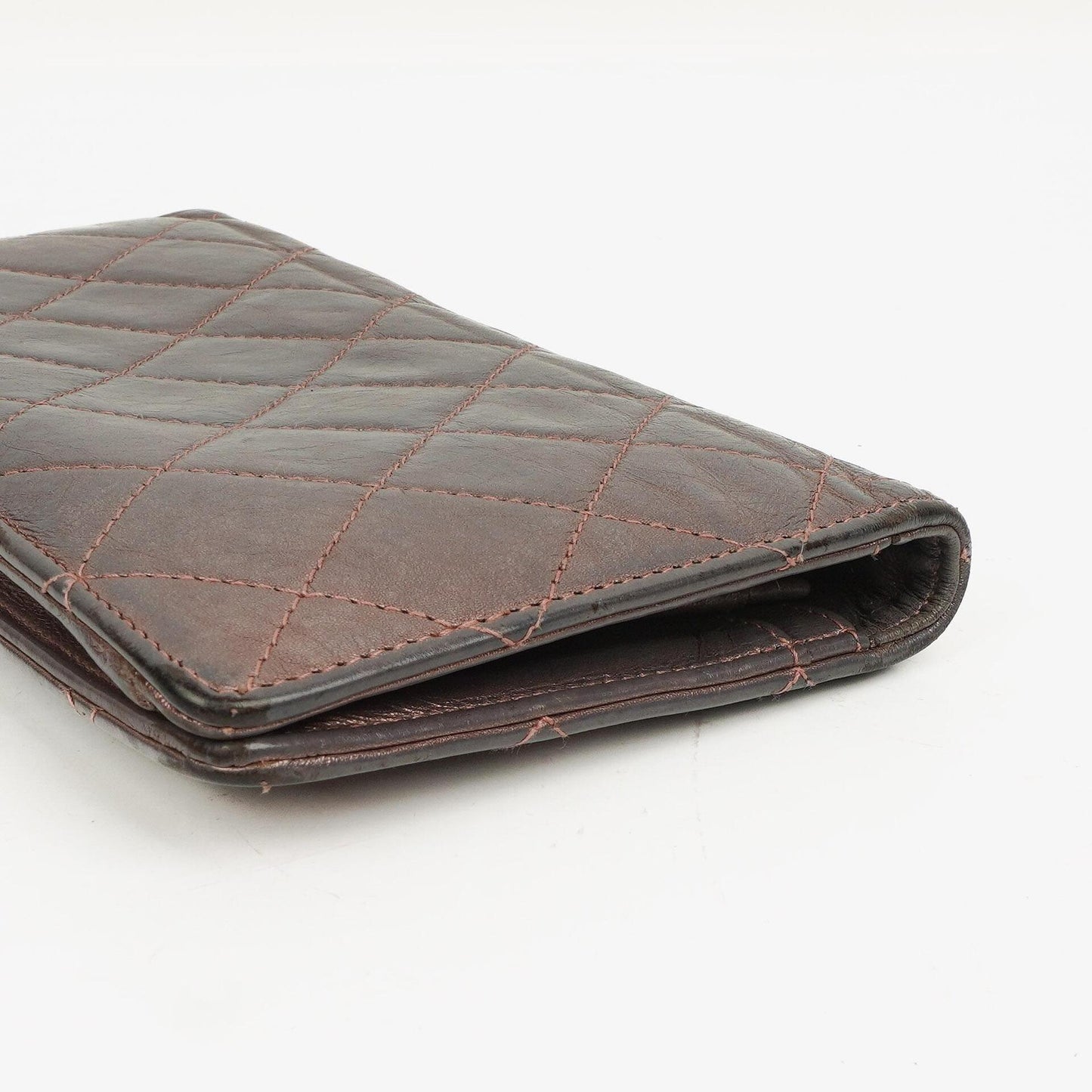 Chanel Purple Quilted Aged Calfskin Reissue 2.55 Yen Wallet