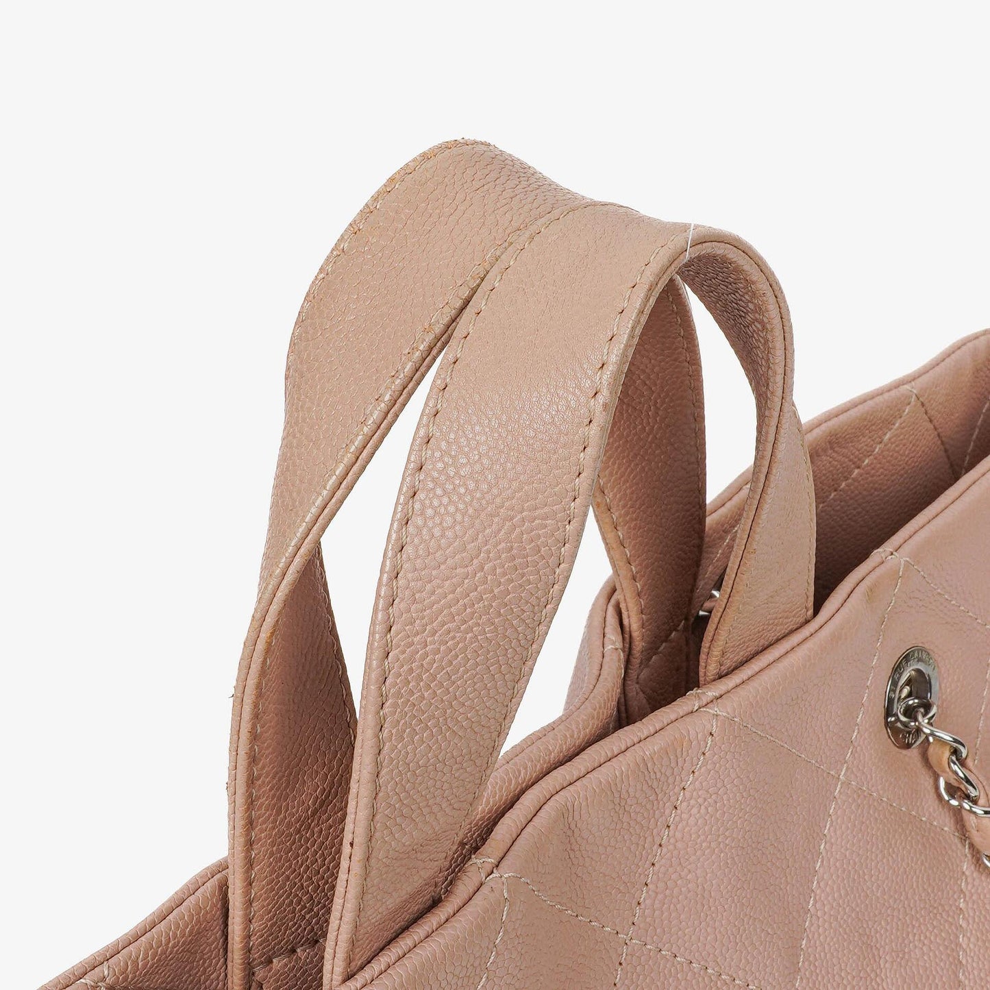 Chanel Quilted Caviar Shopping Tote Bag