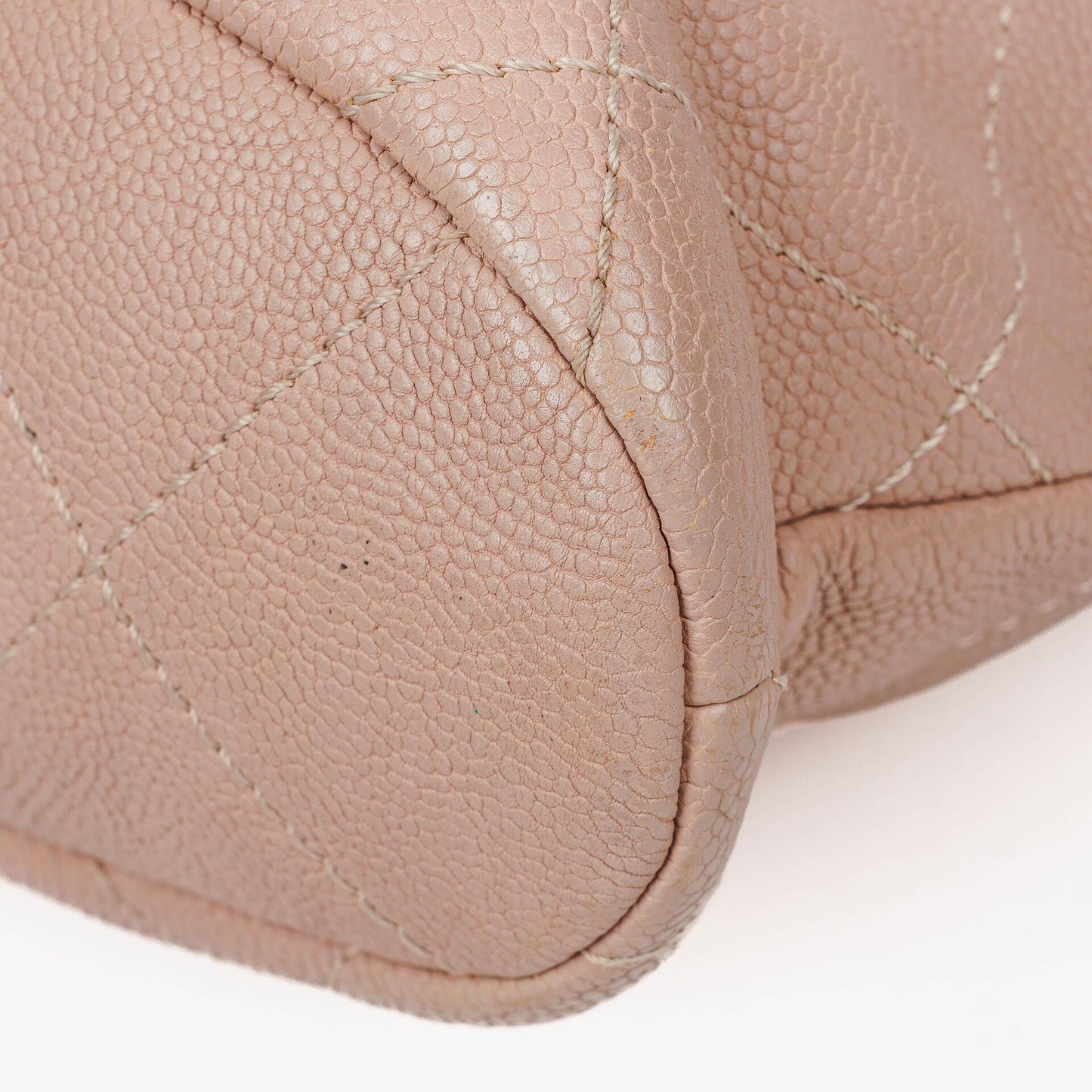 Chanel Quilted Caviar Shopping Tote Bag
